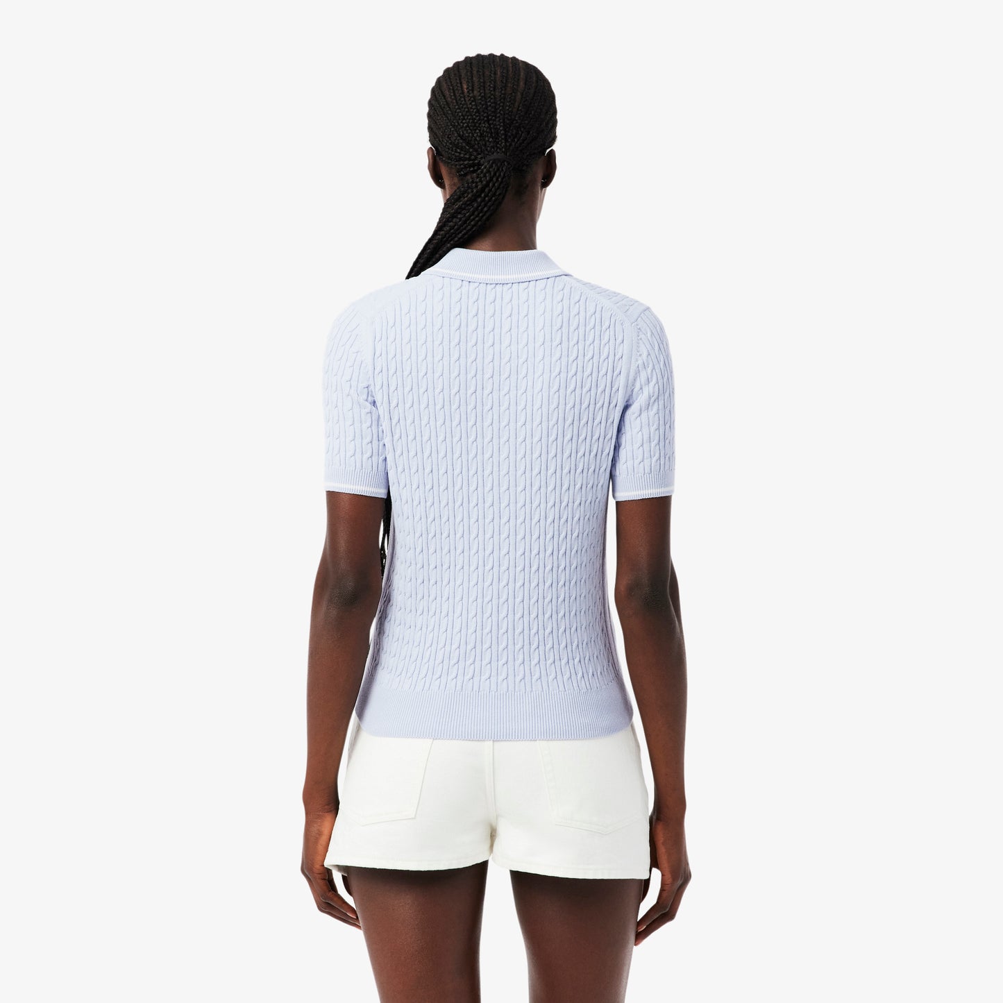 Jersey De Cuello Polo De Punto Con Ochos Y Rayas