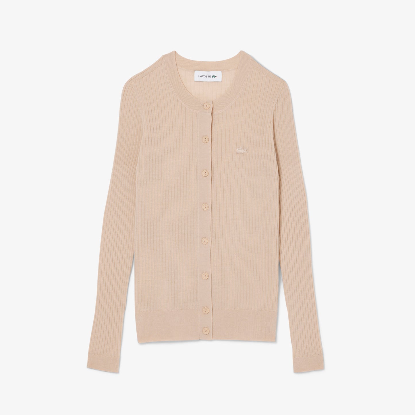Chaqueta De Punto De Lana Merina En Punto De Canalé