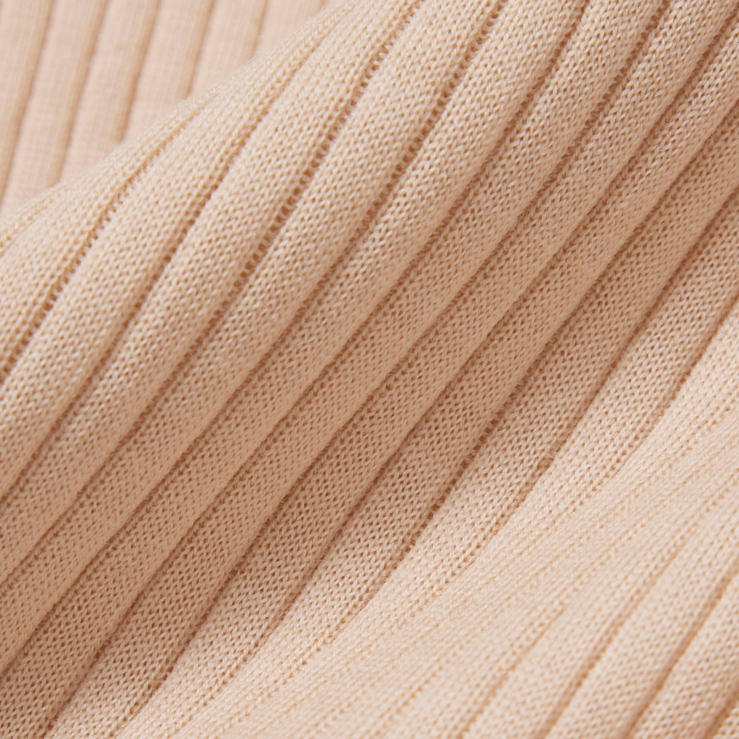 Jersey De Manga Corta De Punto De Canalé De Lana Merino