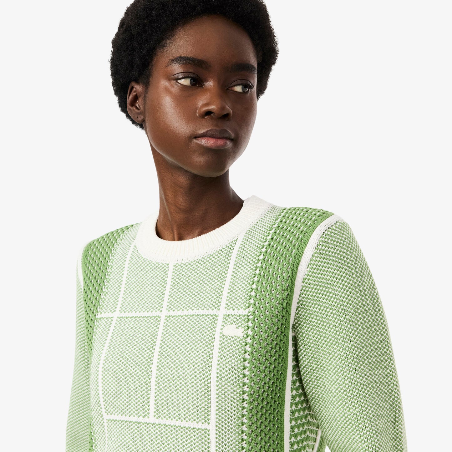Jersey De Jacquard Gráfico Con Pista De Tenis