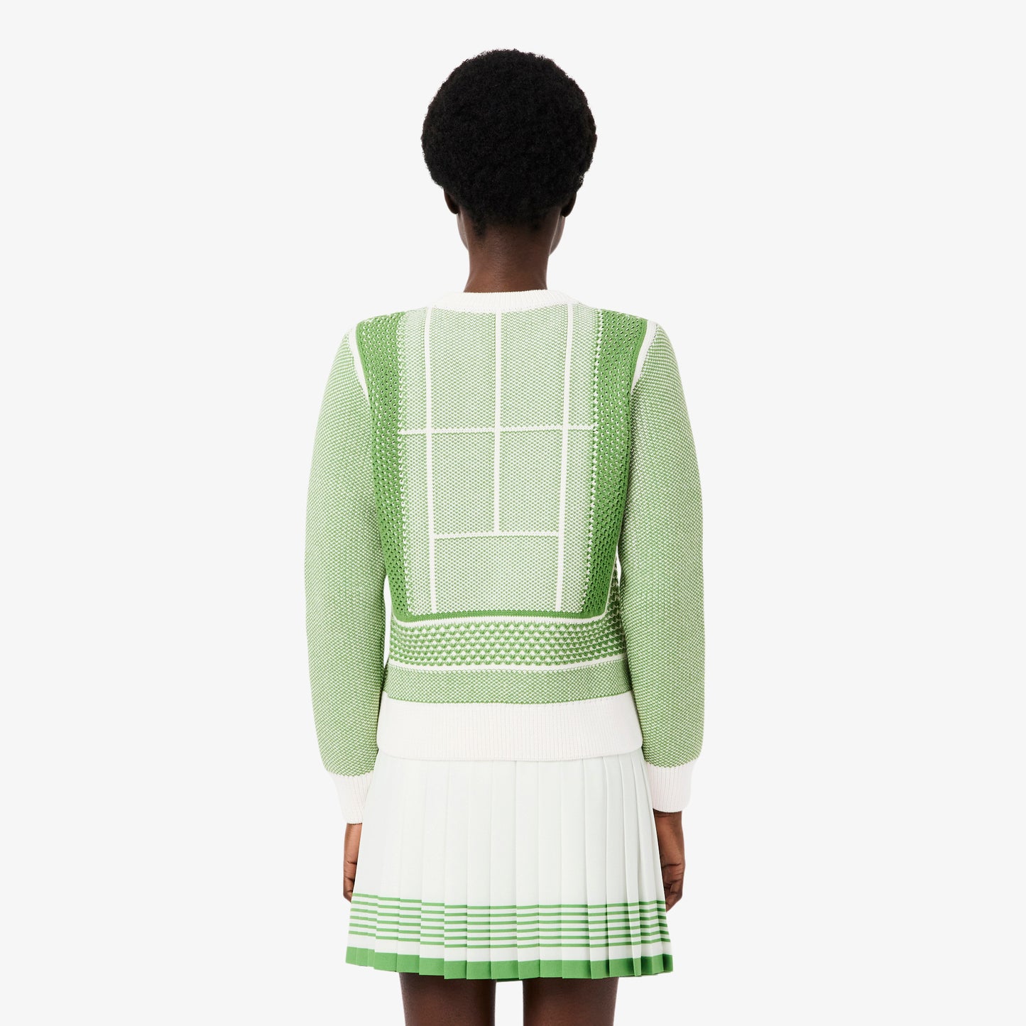 Jersey De Jacquard Gráfico Con Pista De Tenis