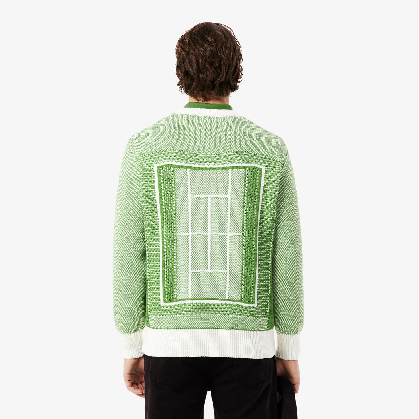 Jersey De Jacquard Gráfico Con Pista De Tenis