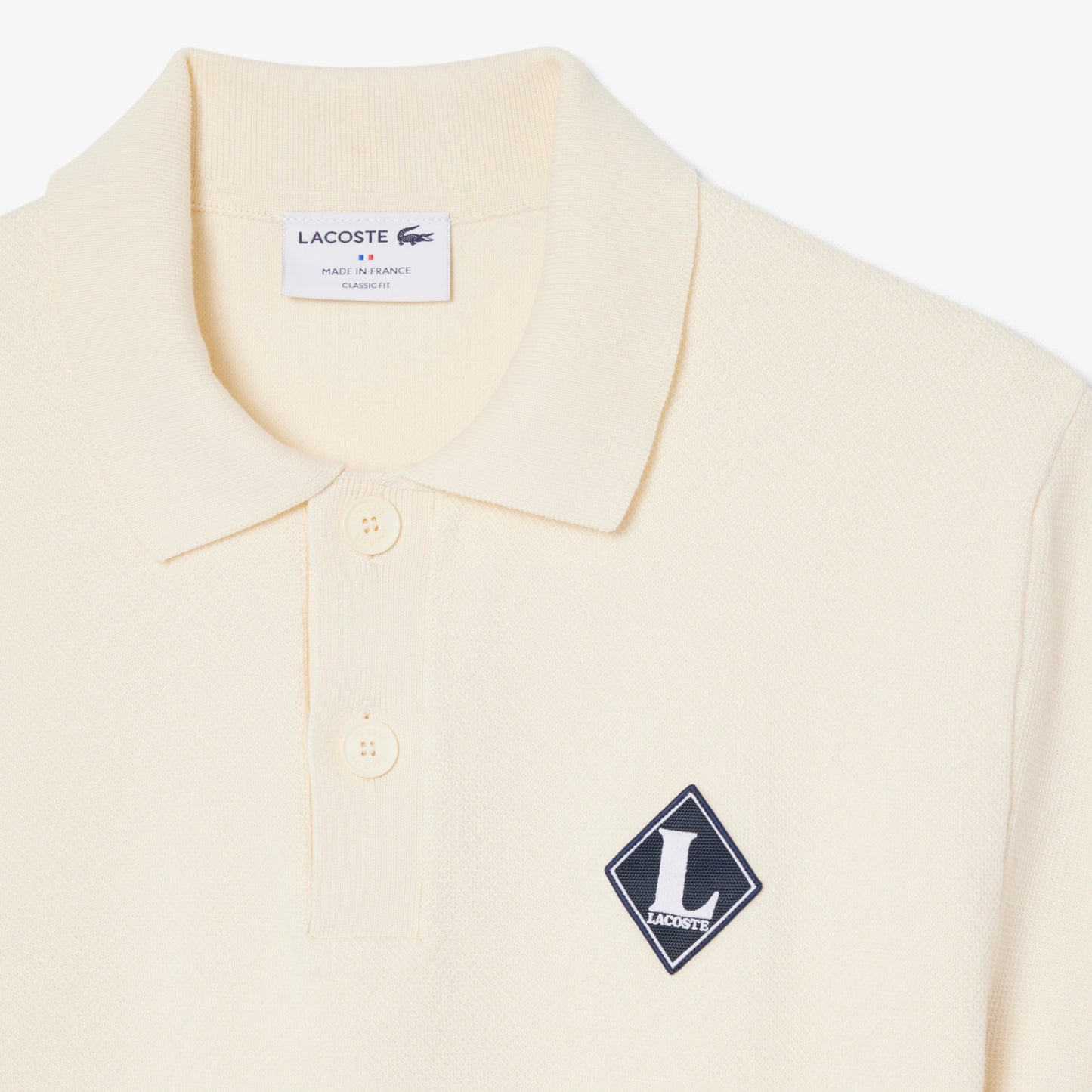 Jersey De Cuello Polo Con Insignia En Contraste De Fabricación Francesa