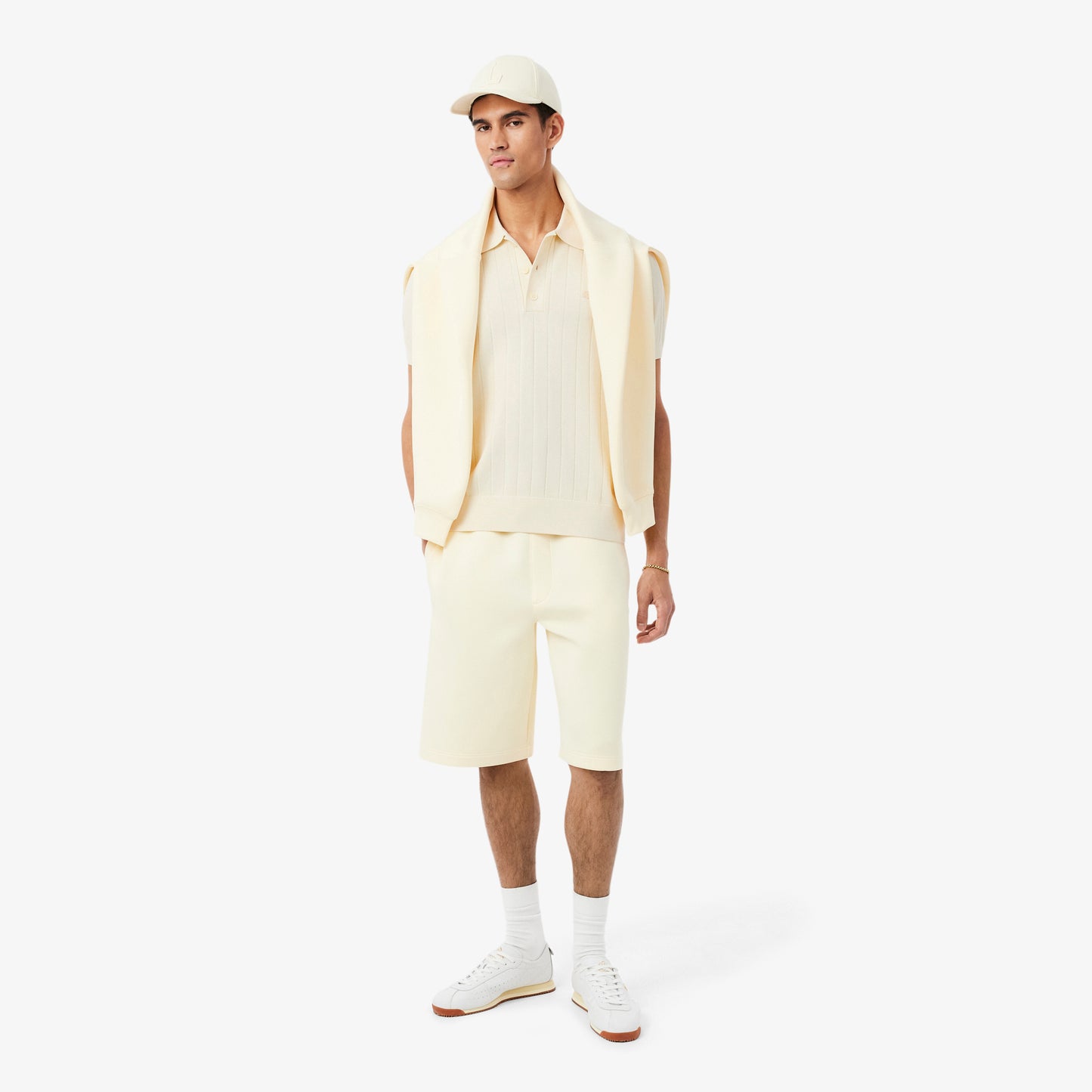 Jersey De Cuello Polo De Canalé Con Caída