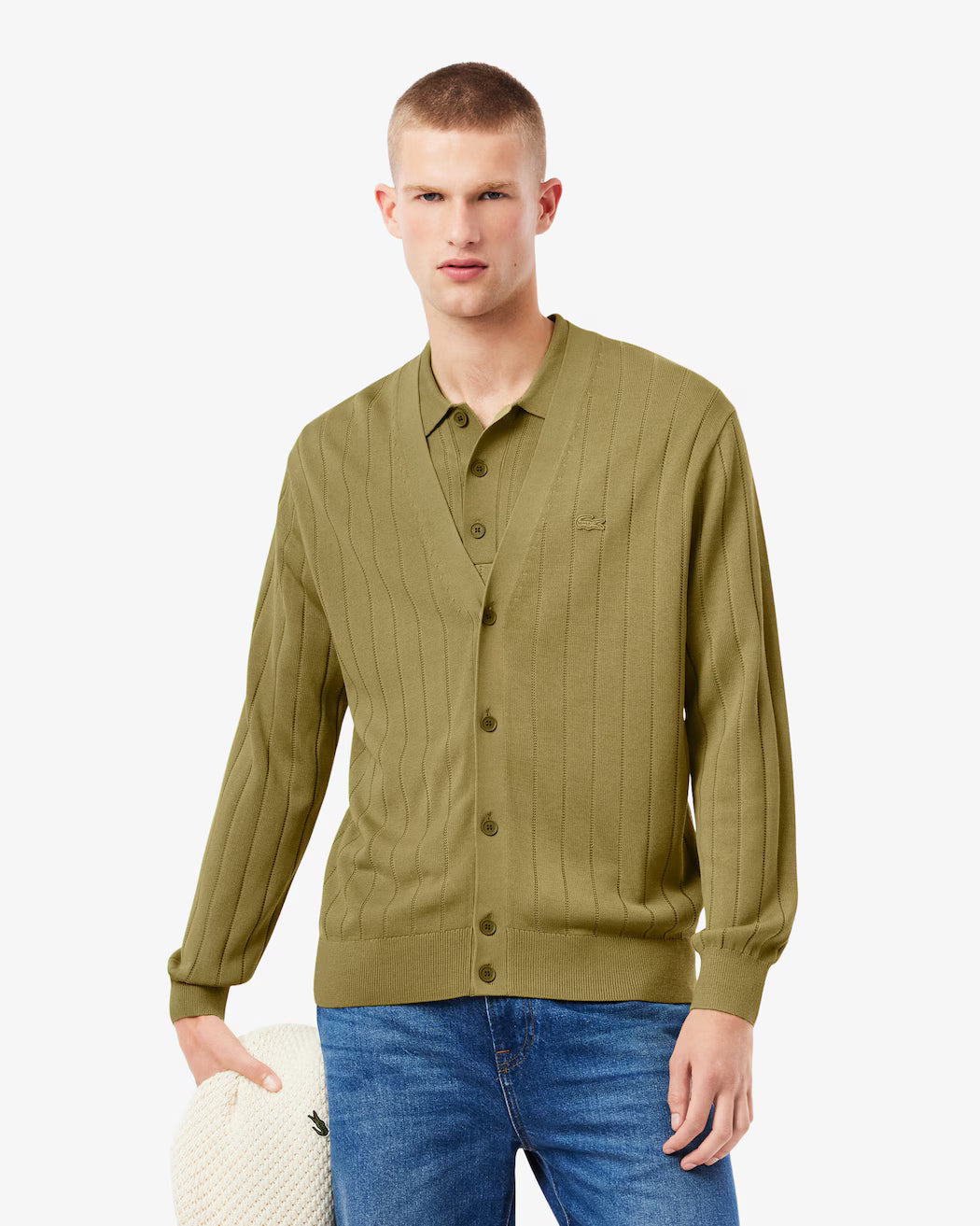 Chaqueta De Punto De Canalé Con Caída