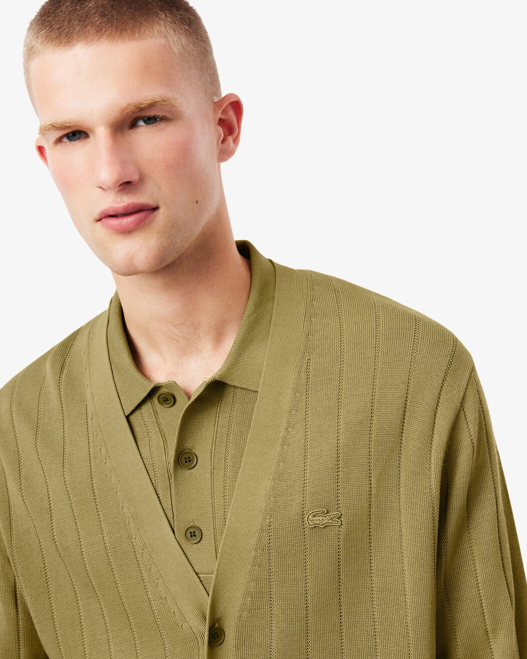 Chaqueta De Punto De Canalé Con Caída