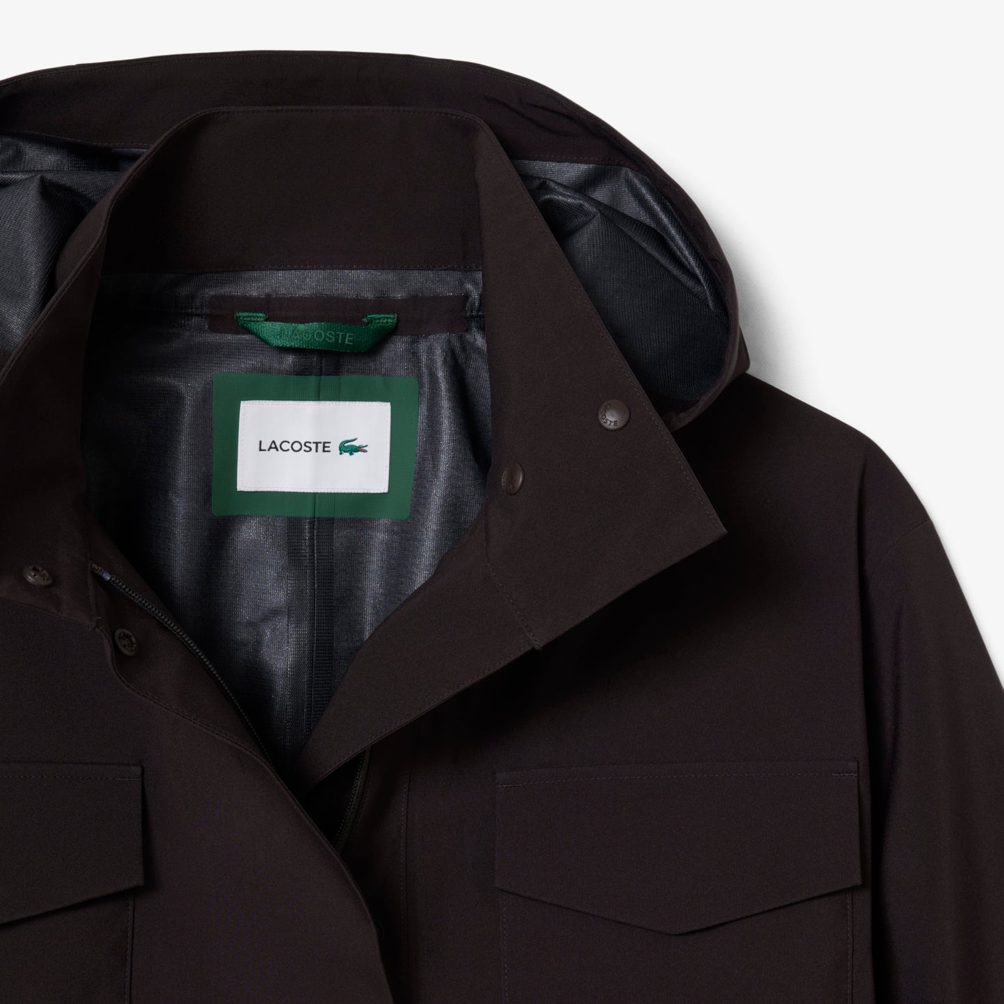 Parka Oversized Resistente Al Agua De Largo Medio