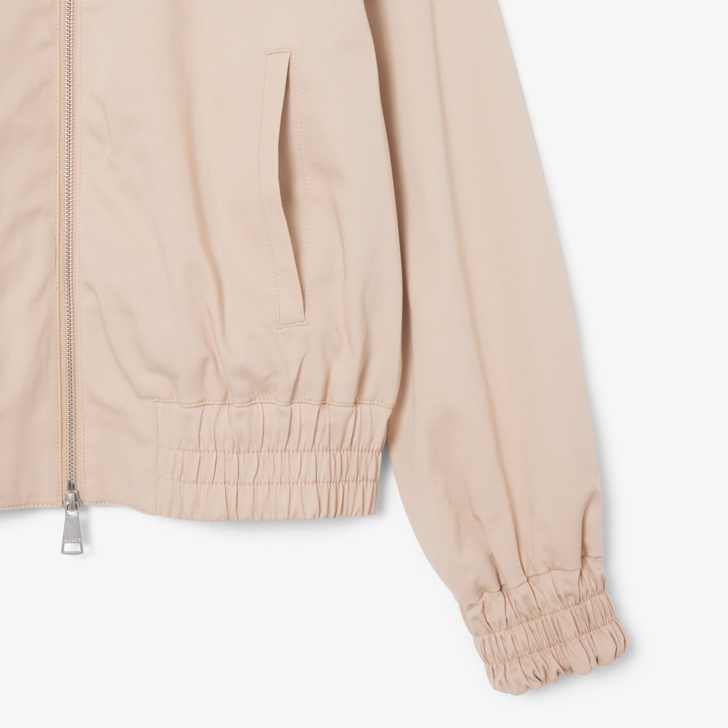 Chaqueta De Gabardina Elástica De Cuello Doble