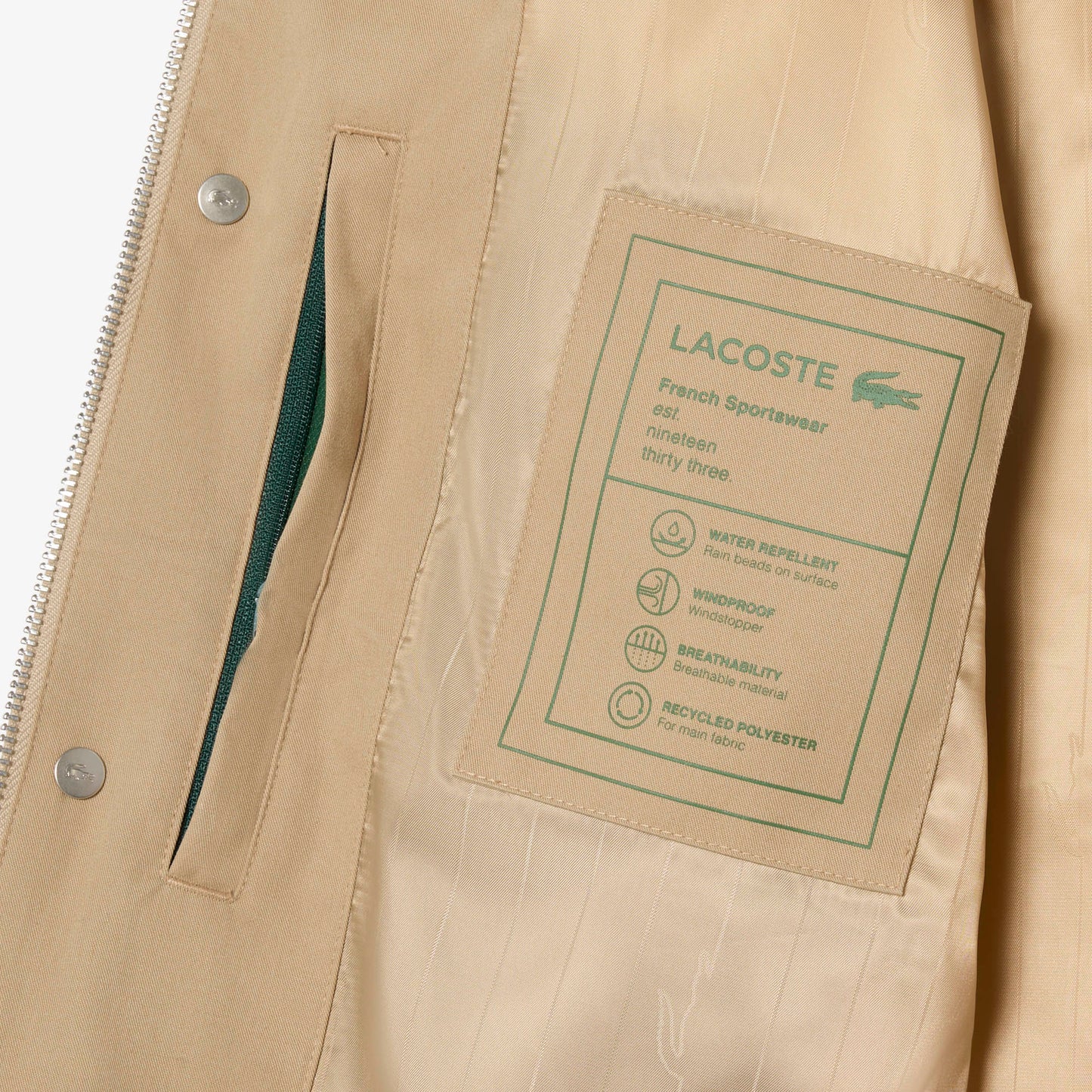 Chaqueta Harrington De Sarga Hidrófuga