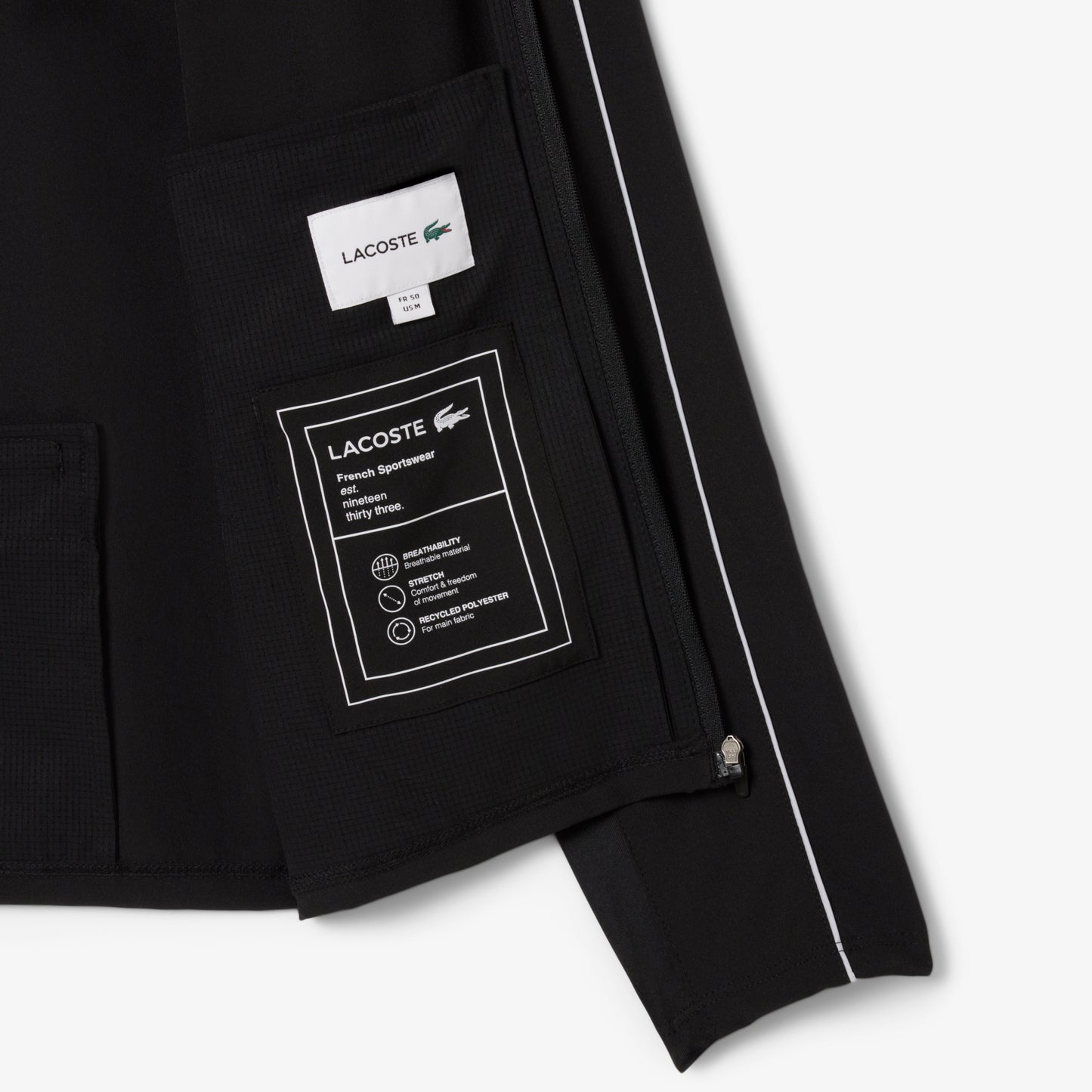 Chaqueta De Chándal Elástica Con Costuras Decorativas