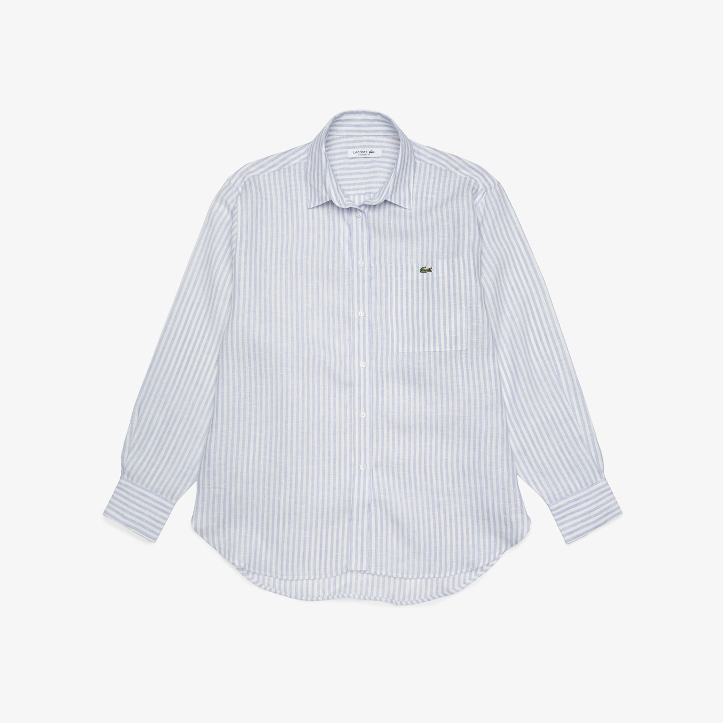 Camisa De Lino Rayada Oversized
