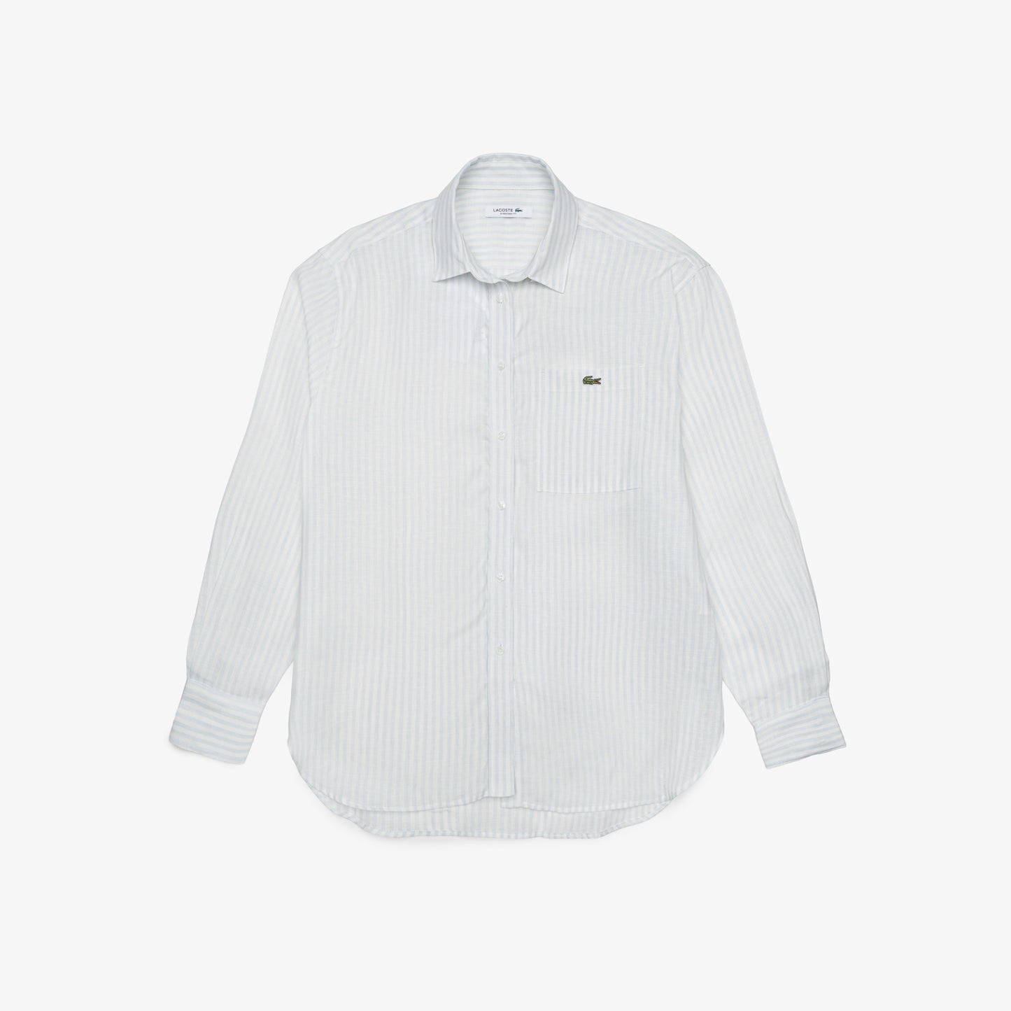 Camisa De Lino Rayada Oversized