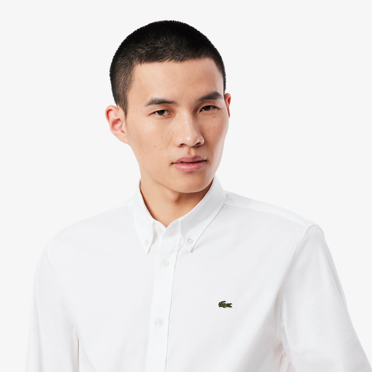 Camisa Ajustada De Algodón