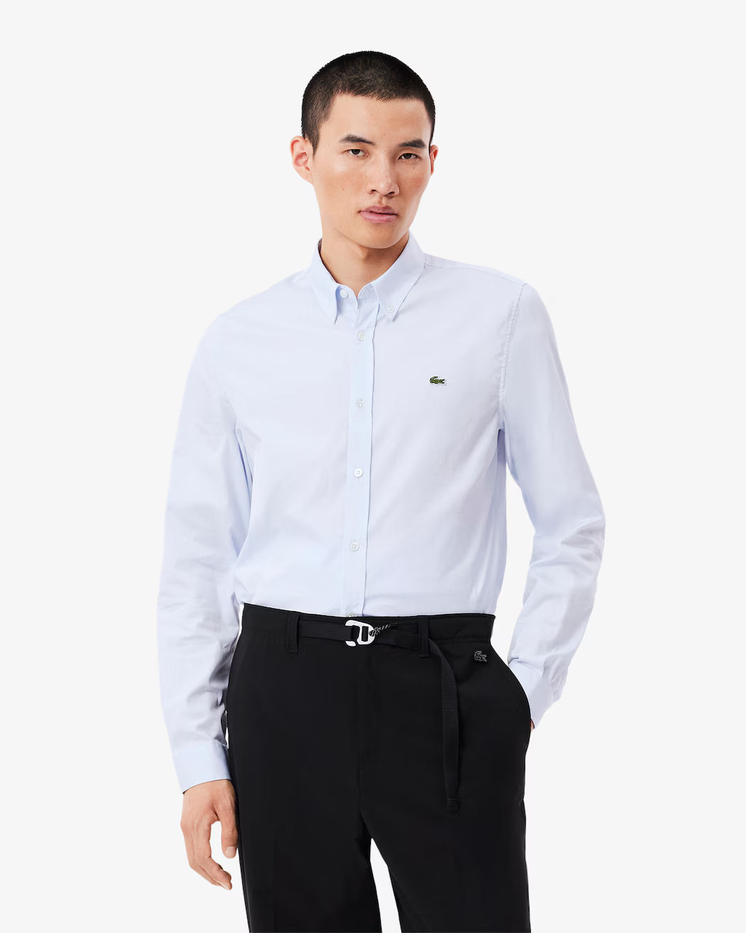 Camisa Ajustada De Algodón