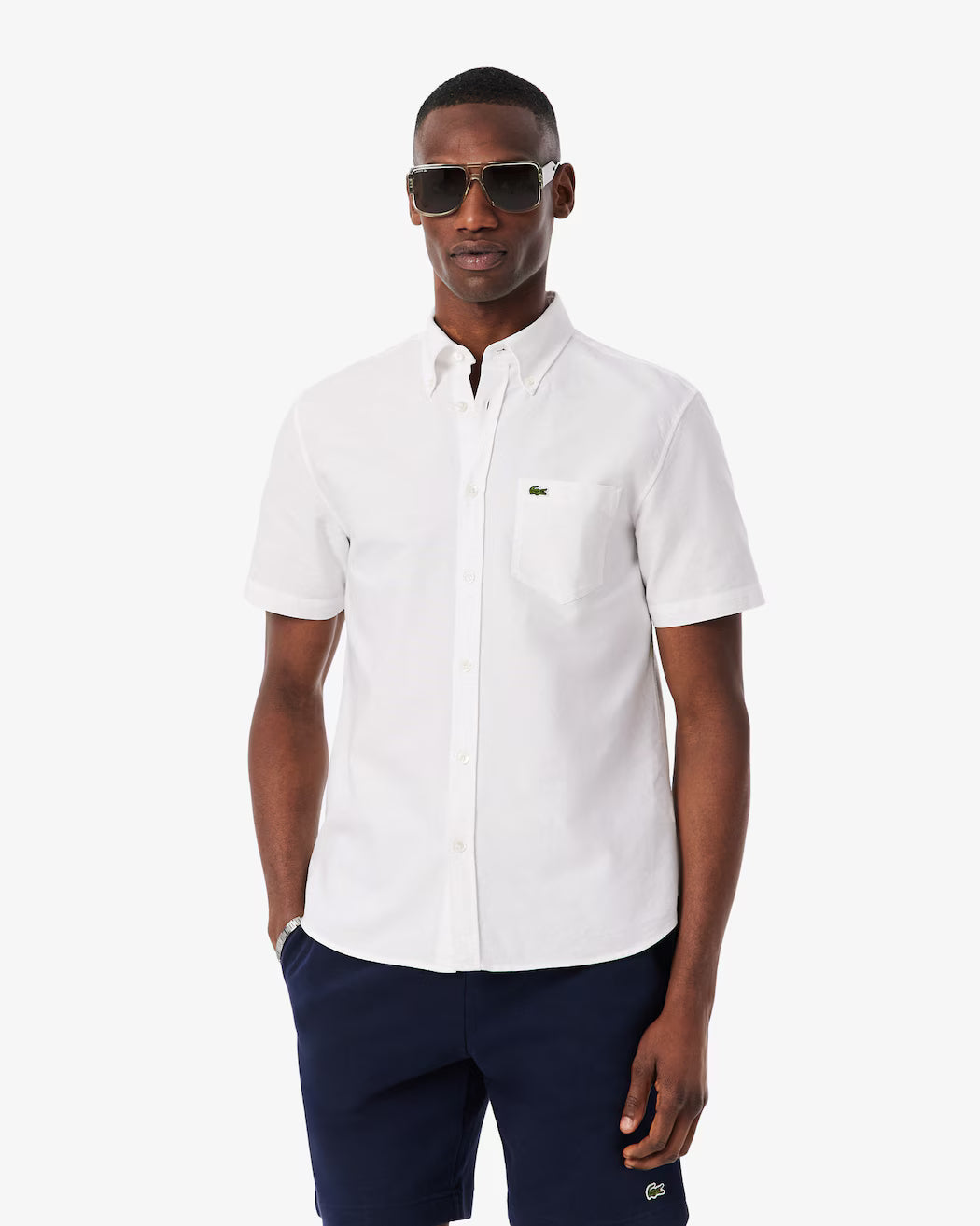 Camisa Oxford Manga Corta Fit Regular