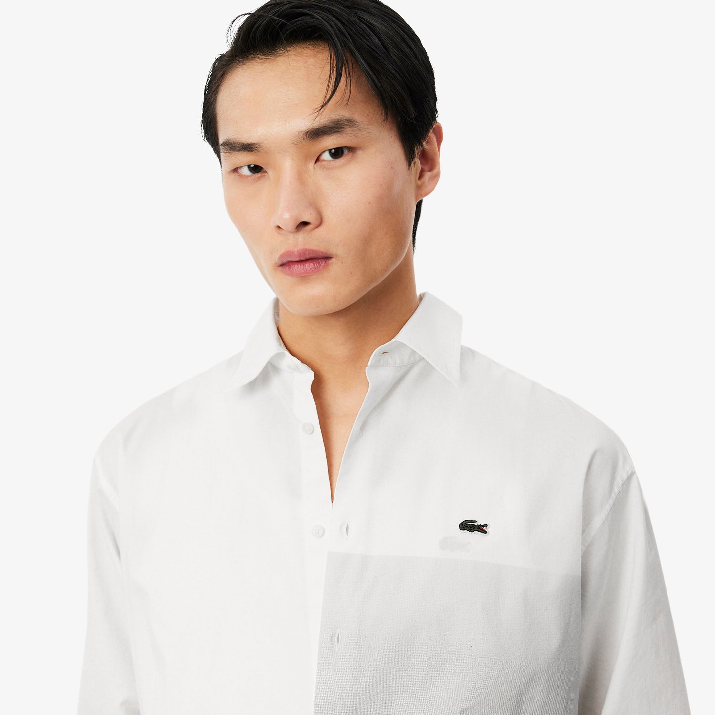 Camisa En Sarga De Algodón Estampada De Corte Relaxed