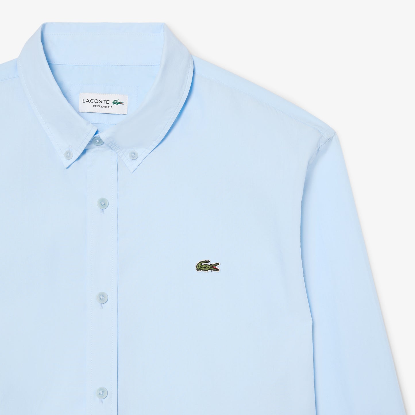 Camisa De Corte Regular De Popelín Elástico