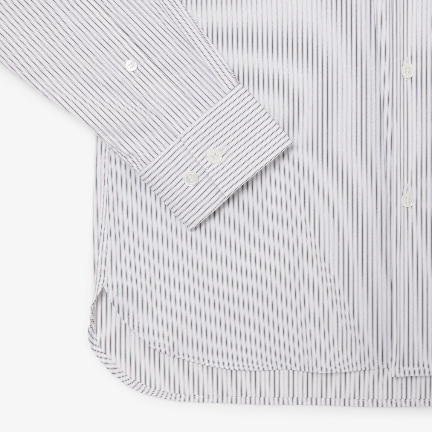 Camisa De Corte Ajustado De Popelín Elástico De Rayas