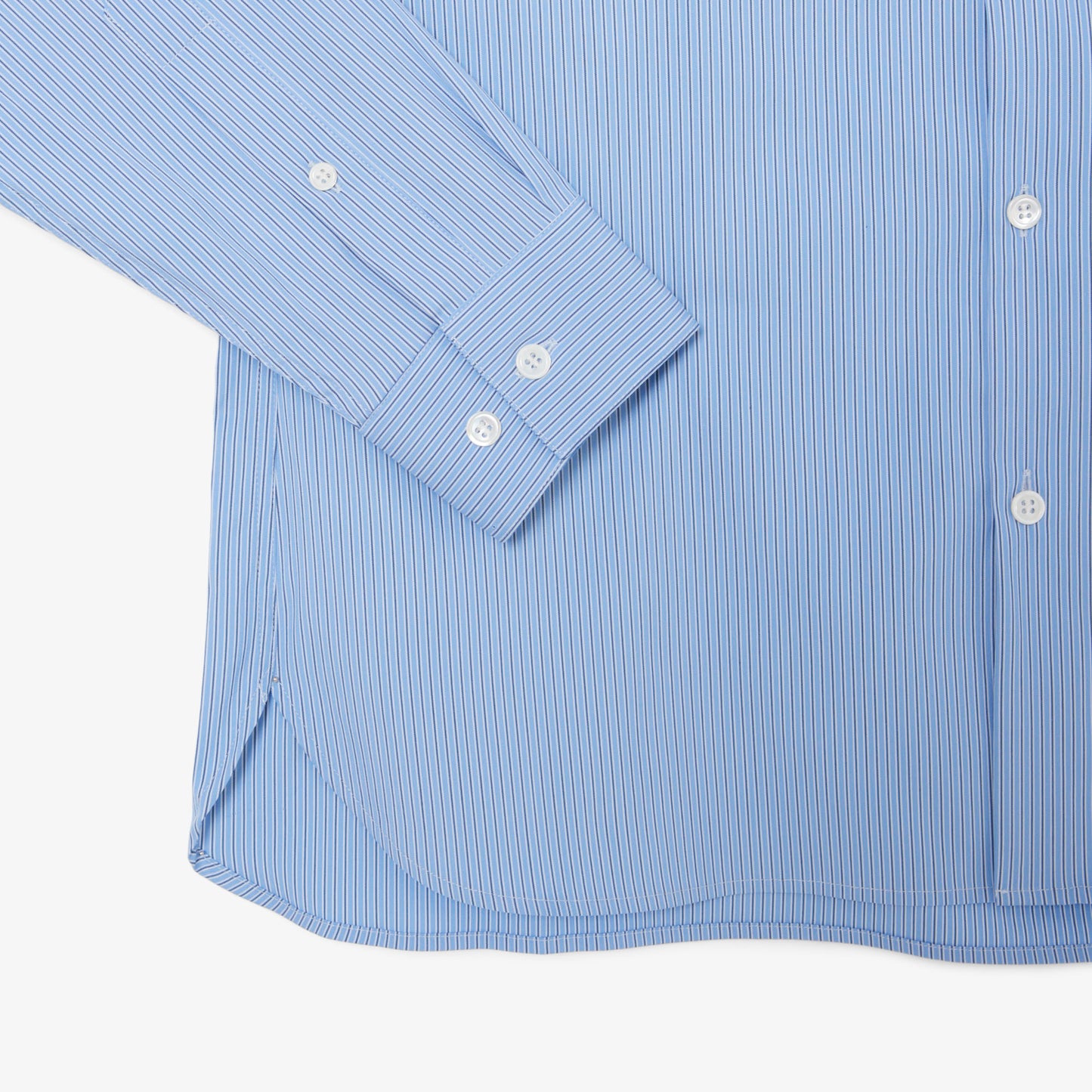 Camisa De Corte Ajustado De Popelín Elástico De Rayas