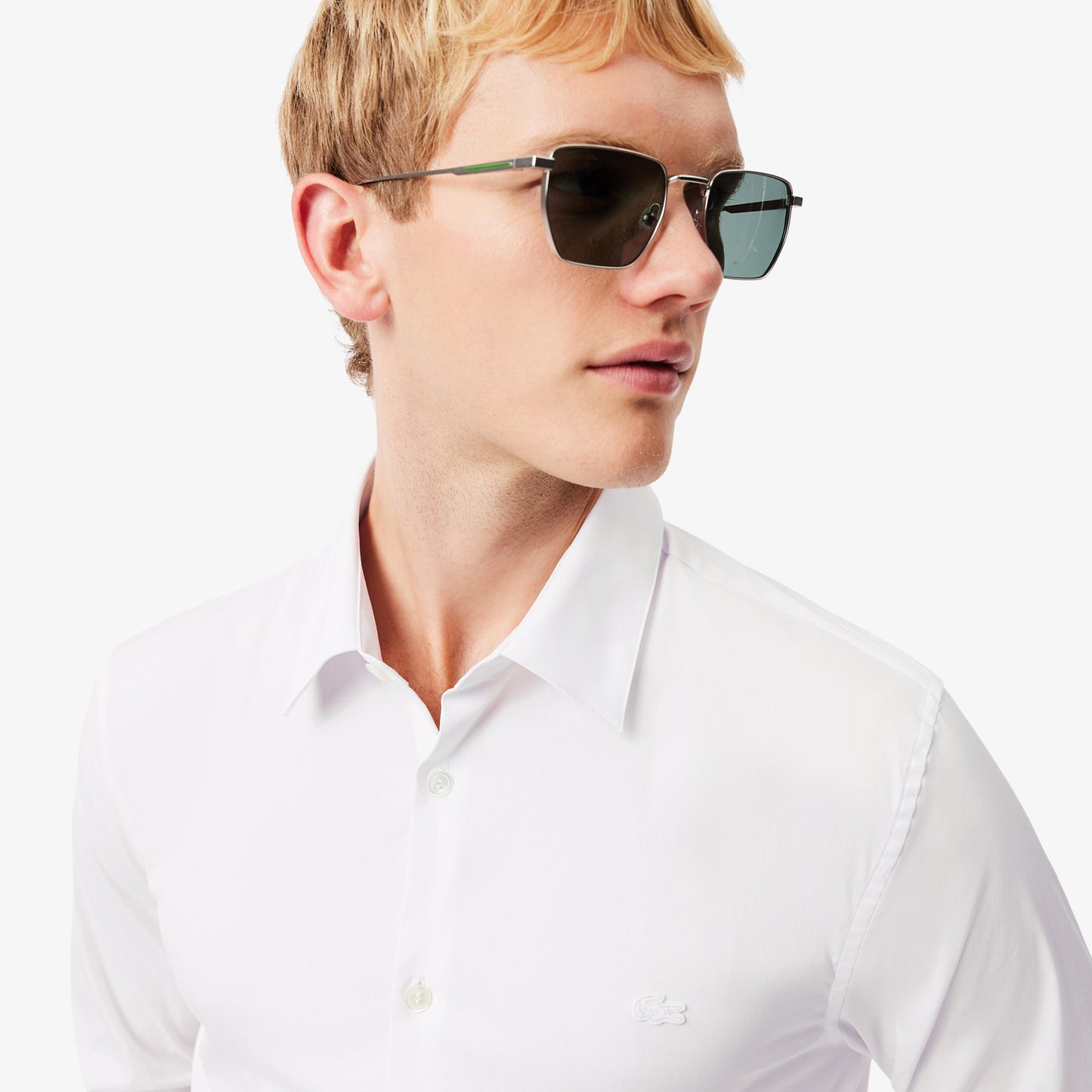 Camisa De Poplin Elastizada Slim Fit