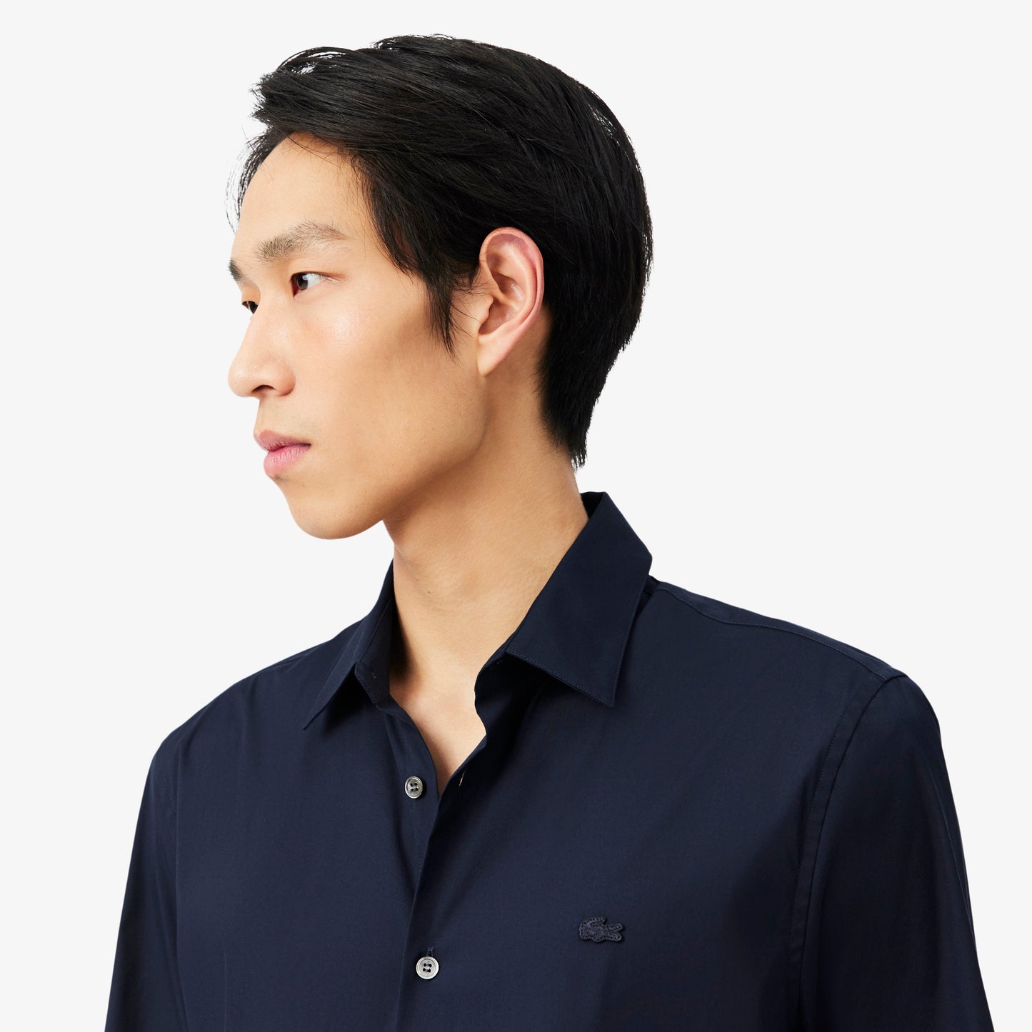Camisa De Poplin Elastizada Slim Fit