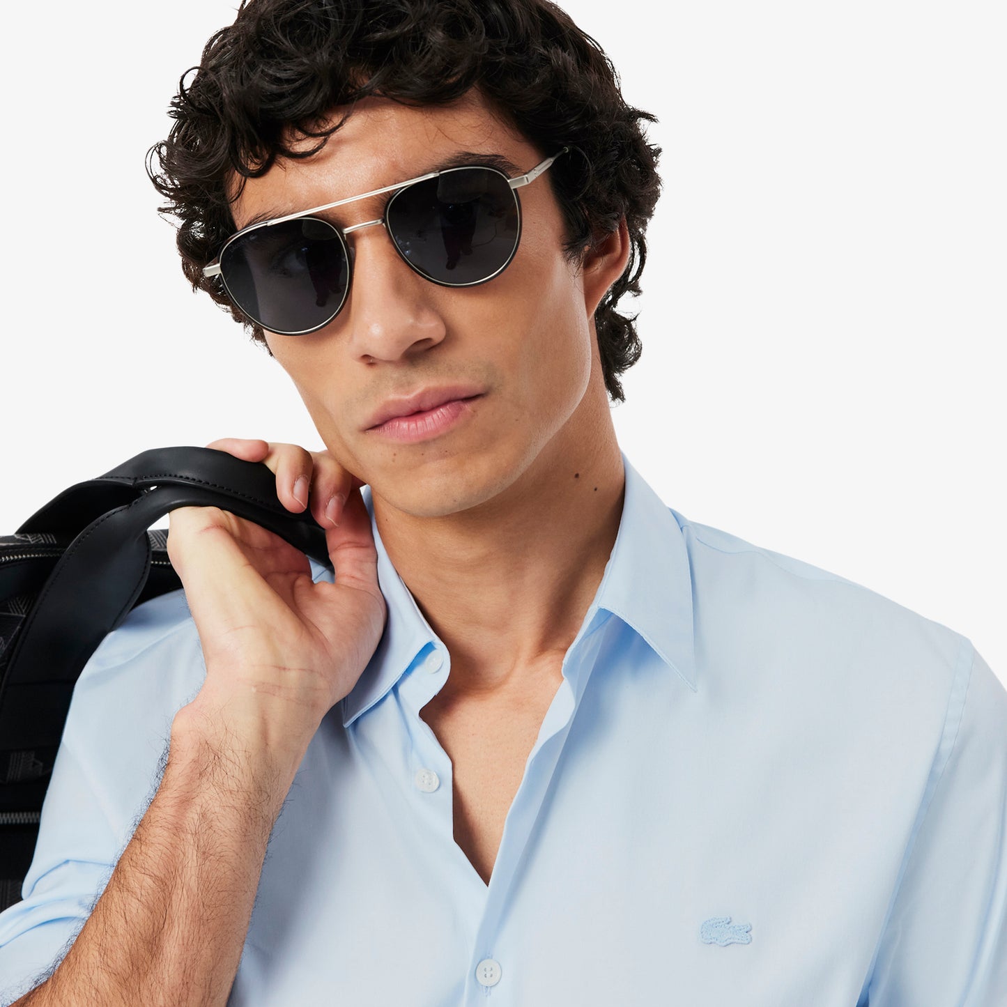Camisa De Poplin Elastizada Slim Fit