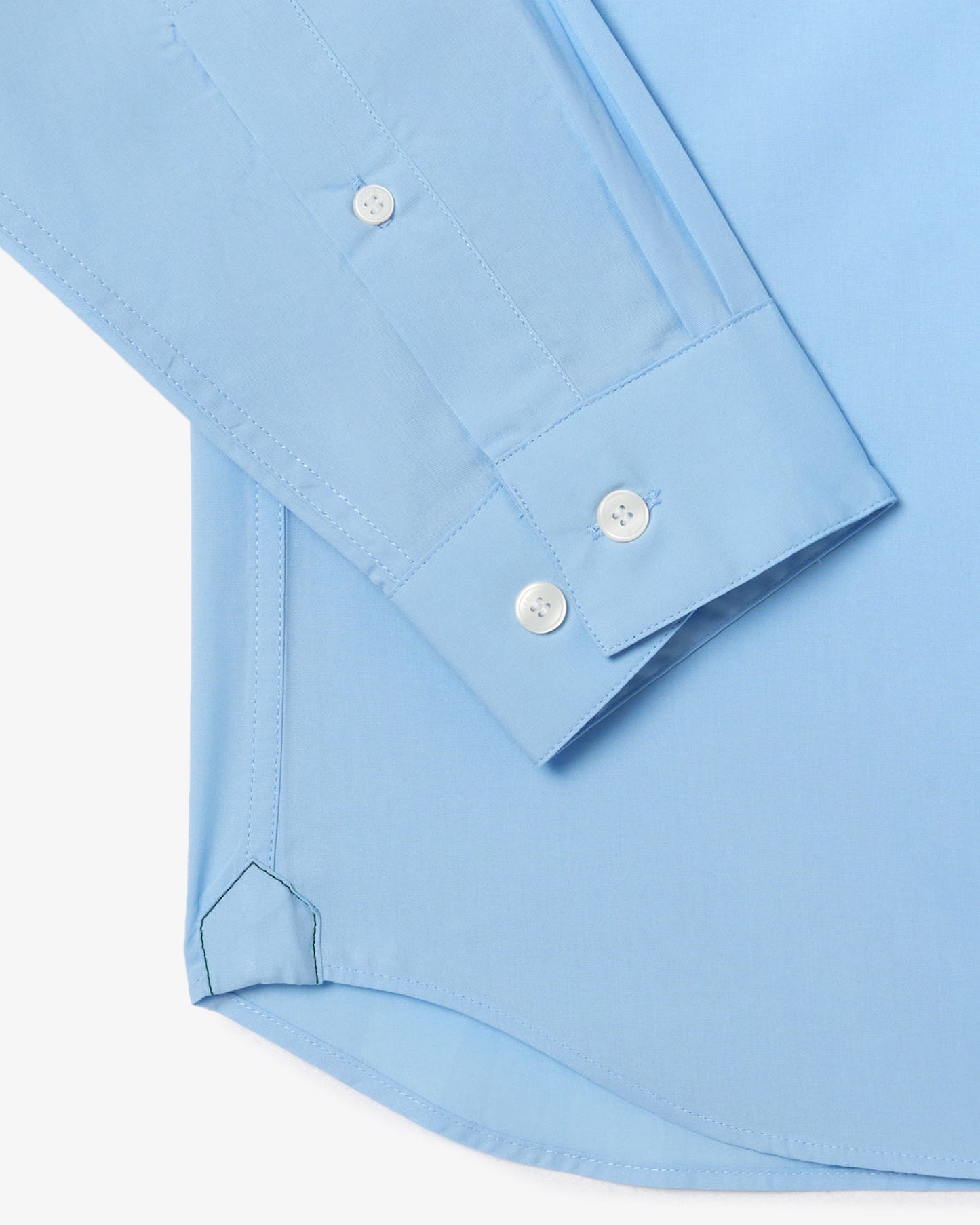 Camisa De Poplin Elástico De Corte Entallado