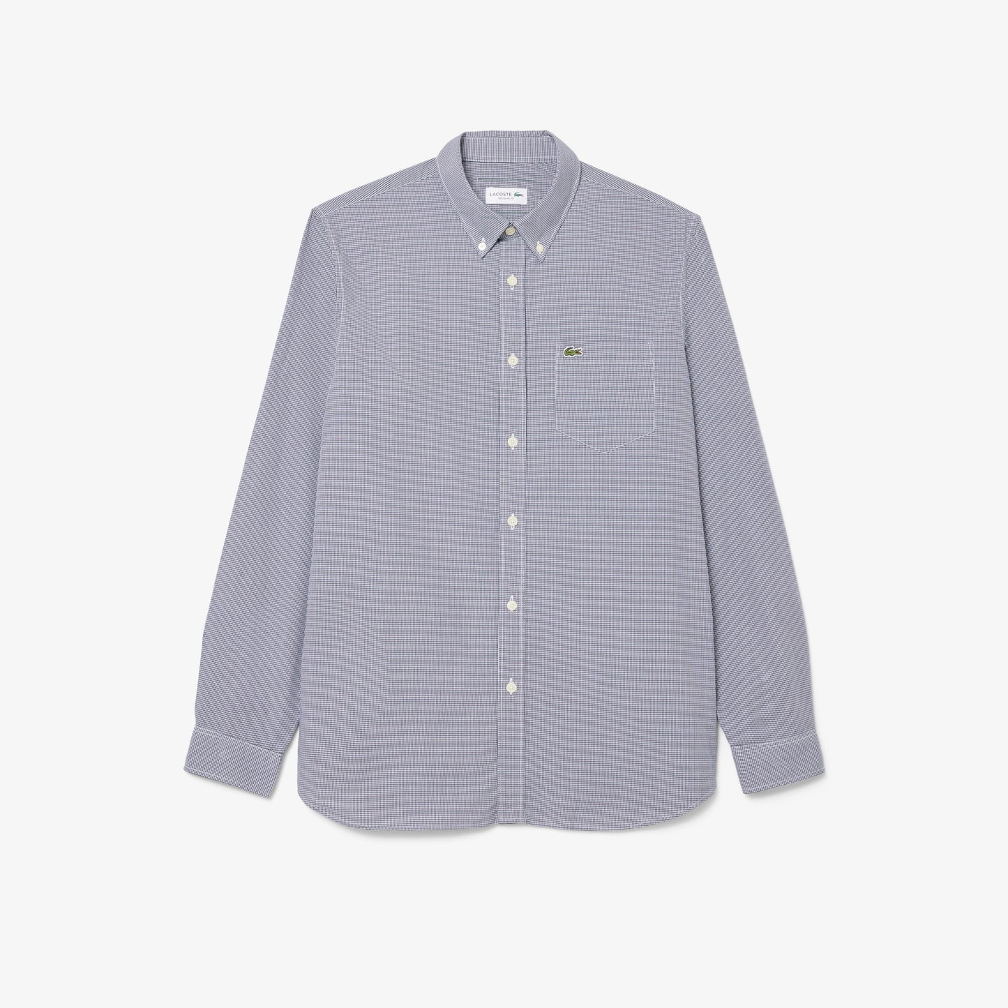 Camisa De Poplin De Cuadros Vichy De Corte Regular