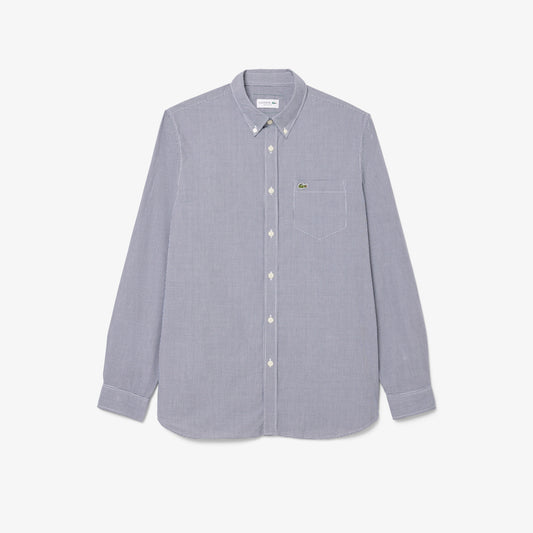 Camisa De Poplin De Cuadros Vichy De Corte Regular