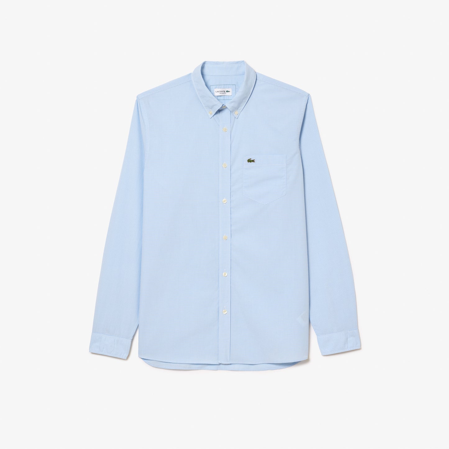 Camisa De Poplin De Cuadros Vichy De Corte Regular