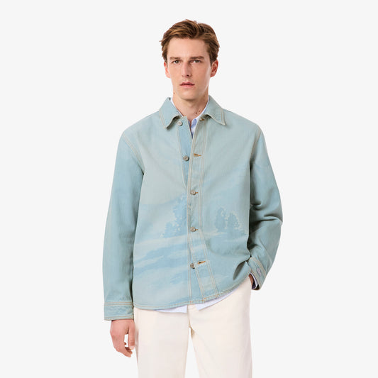 Sobrecamisa De Denim Con Motivo Landscape