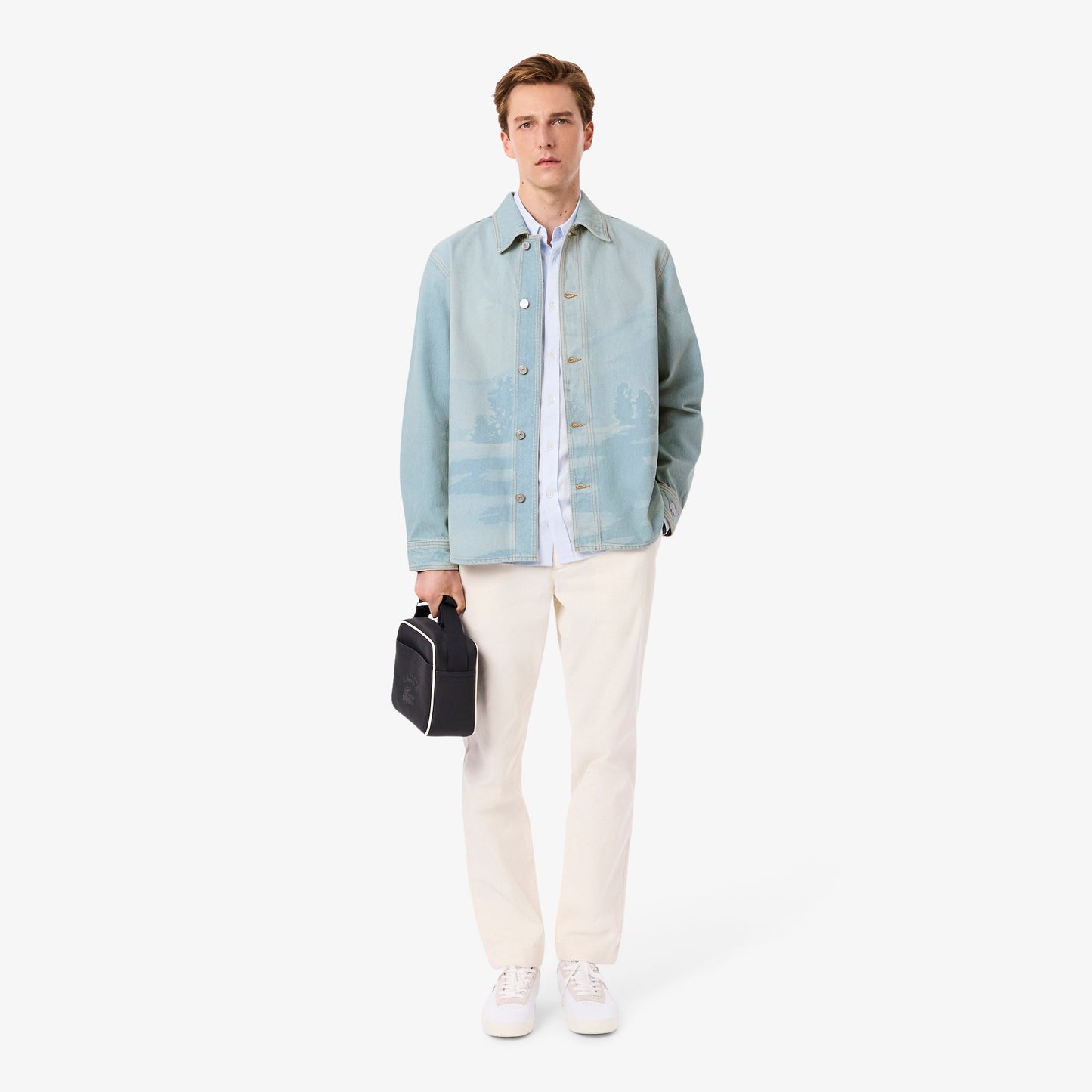 Sobrecamisa De Denim Con Motivo Landscape