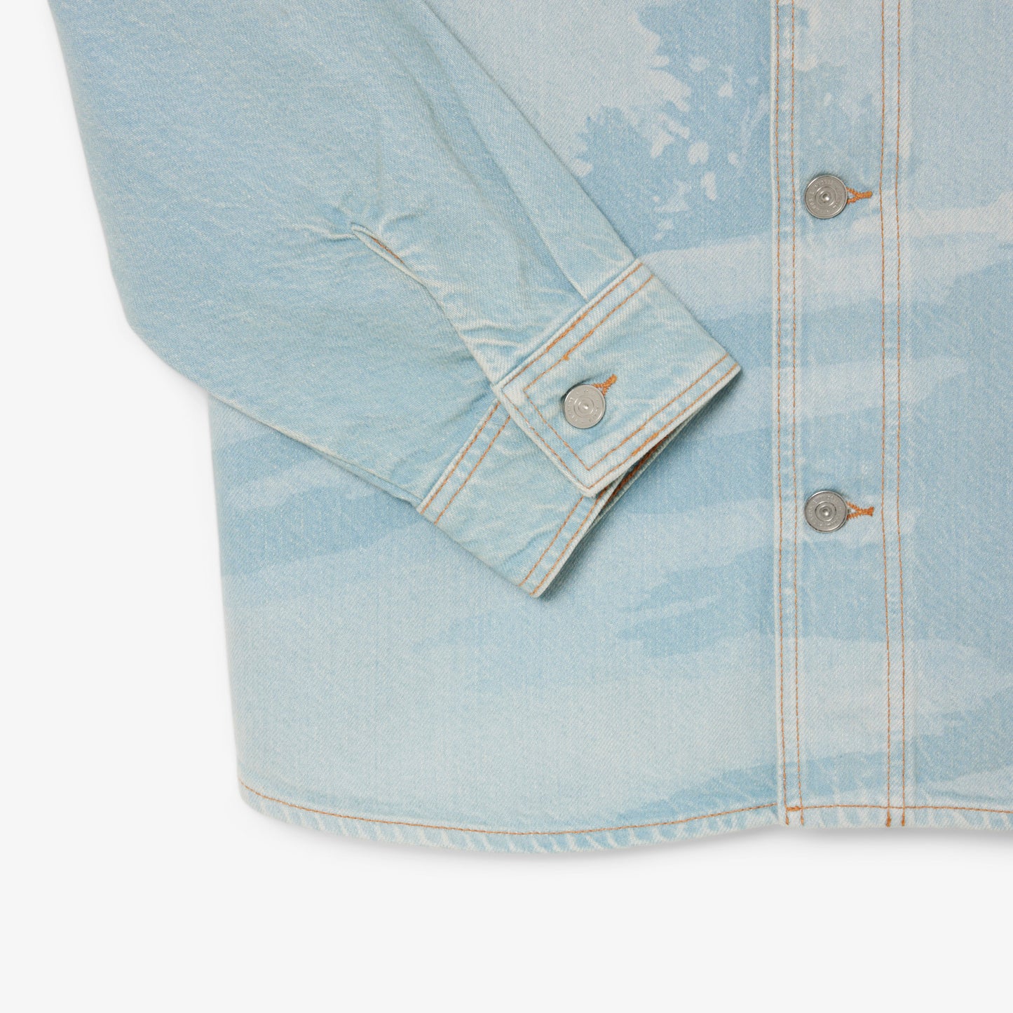 Sobrecamisa De Denim Con Motivo Landscape