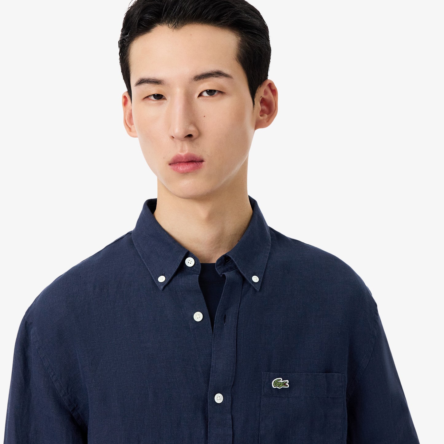 Camisa De Lino De Corte Regular