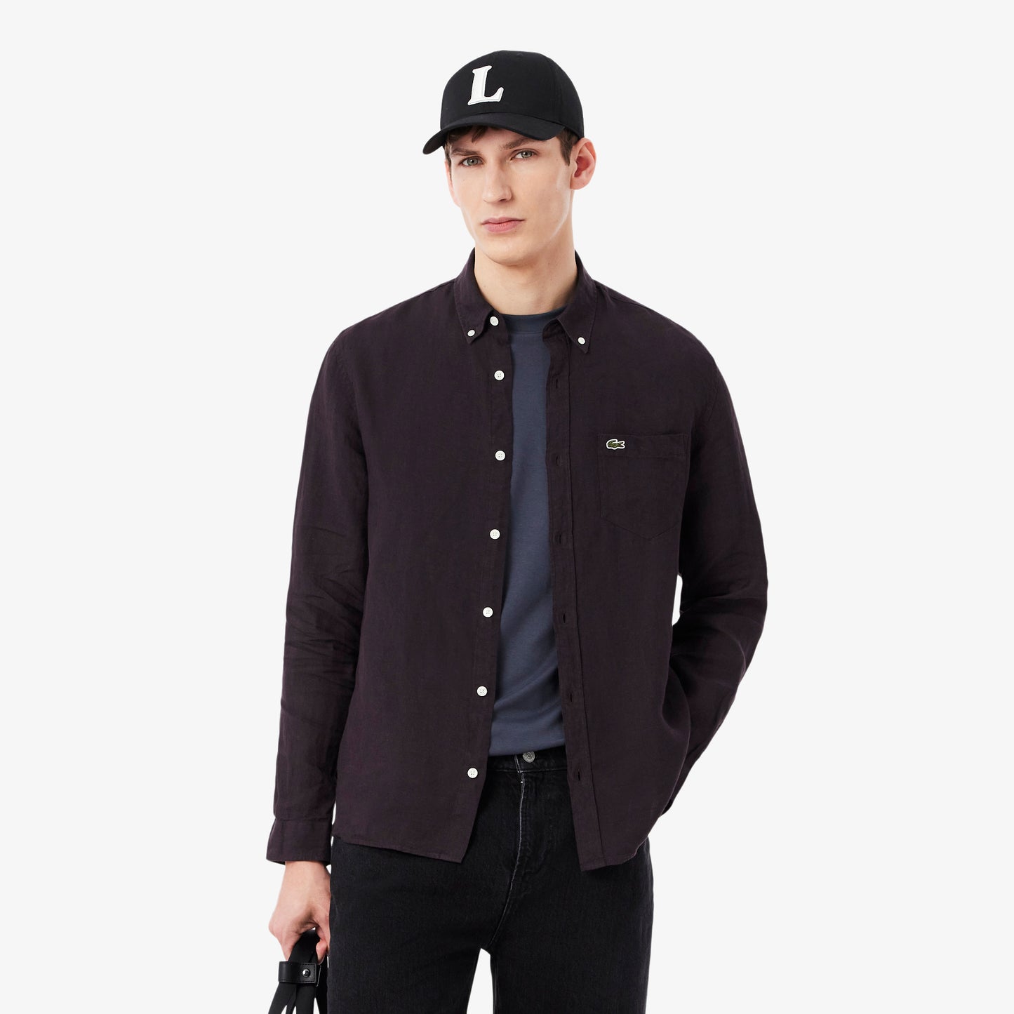 Camisa De Lino De Corte Regular