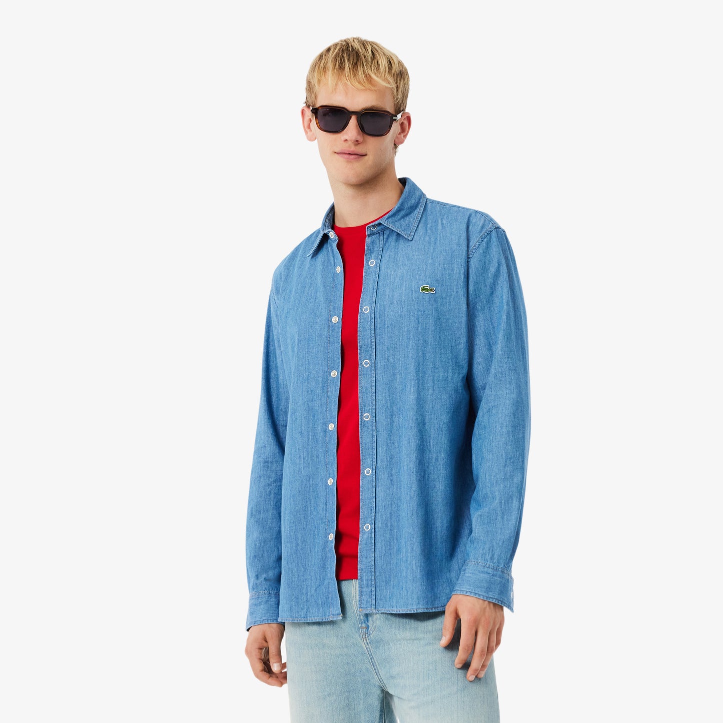 Camisa Denim Ligera De Corte Regular