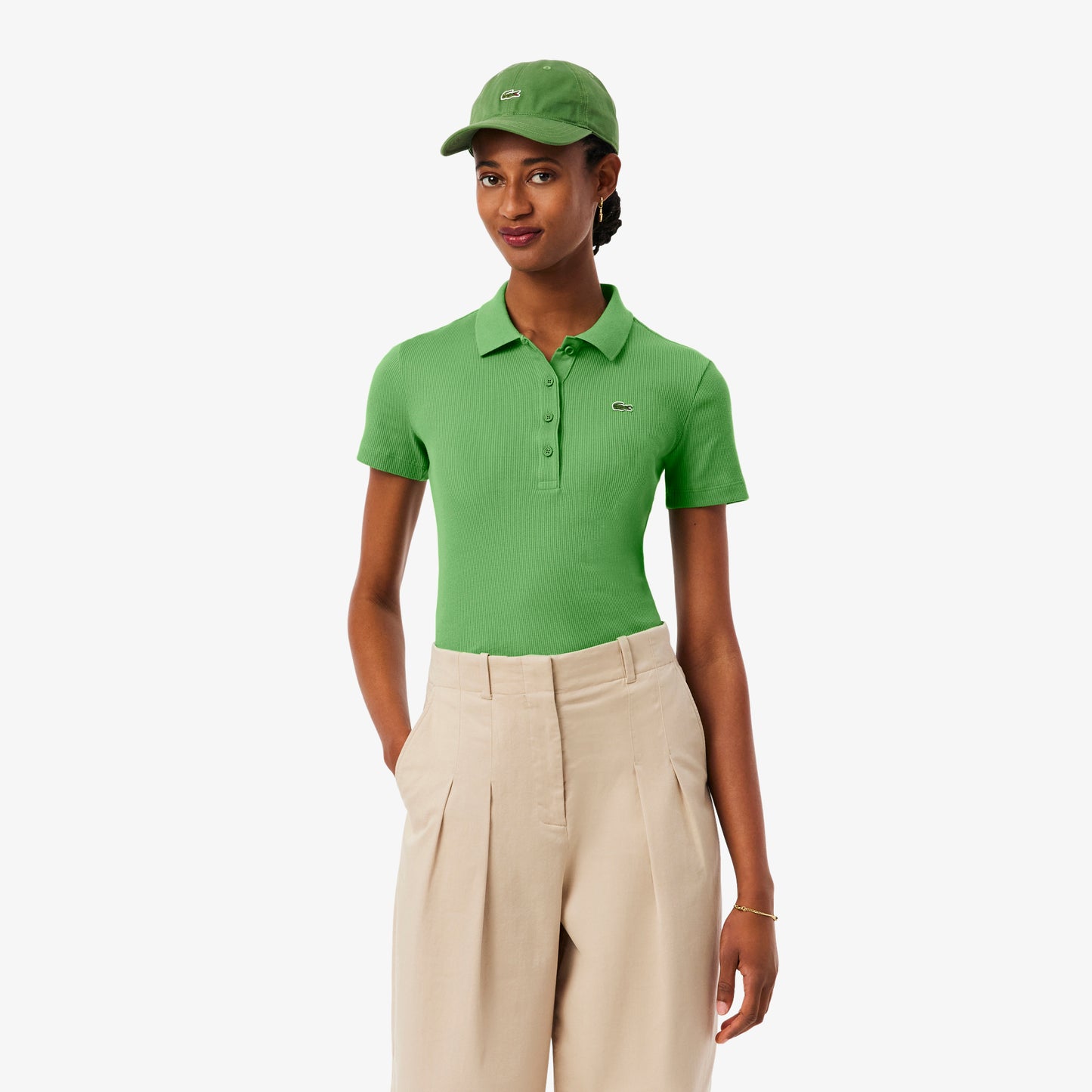 Polo De Algodón Acanalado L.12.d Al Cuerpo