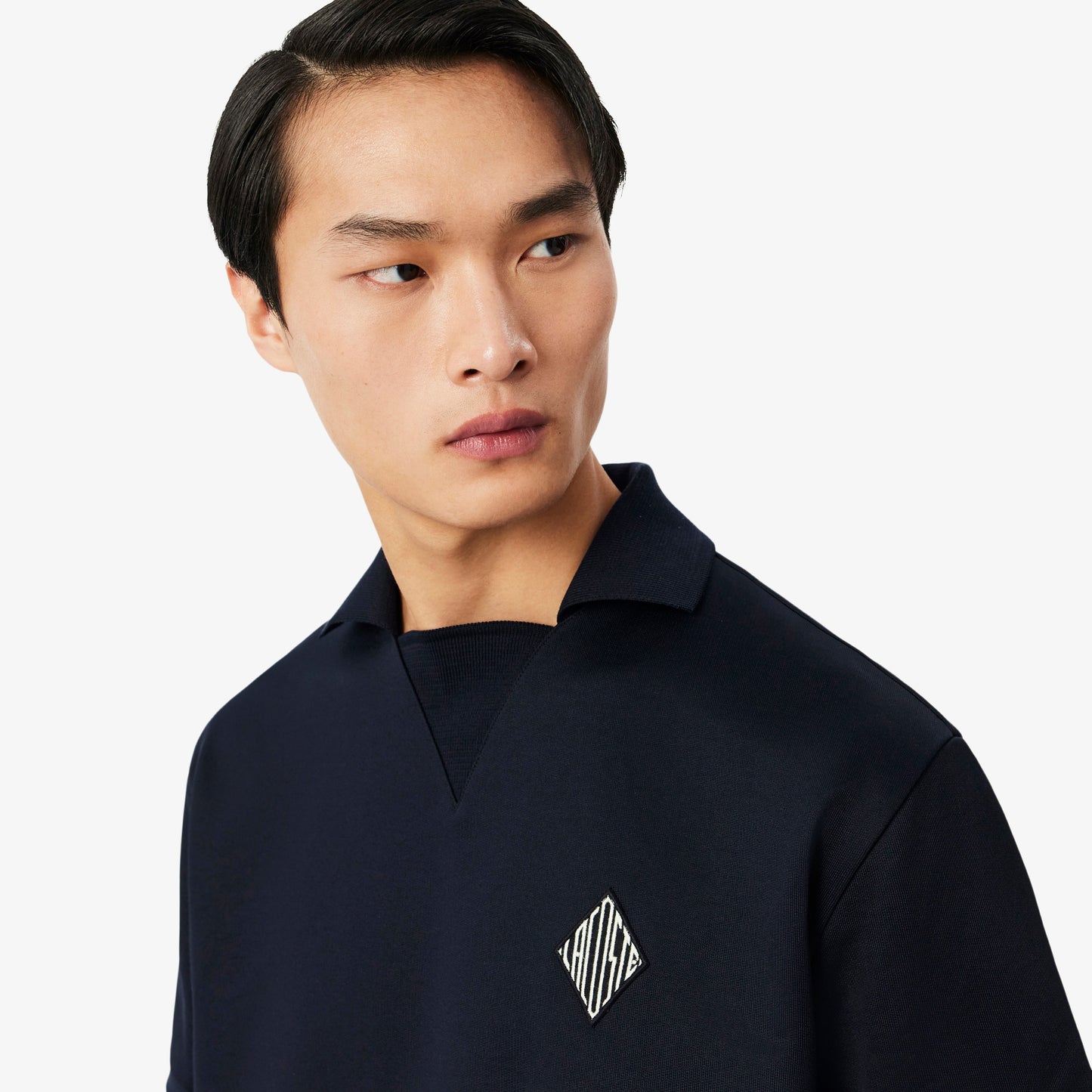 Polo De Felpa De Corte Holgado Con Insignia En Contraste