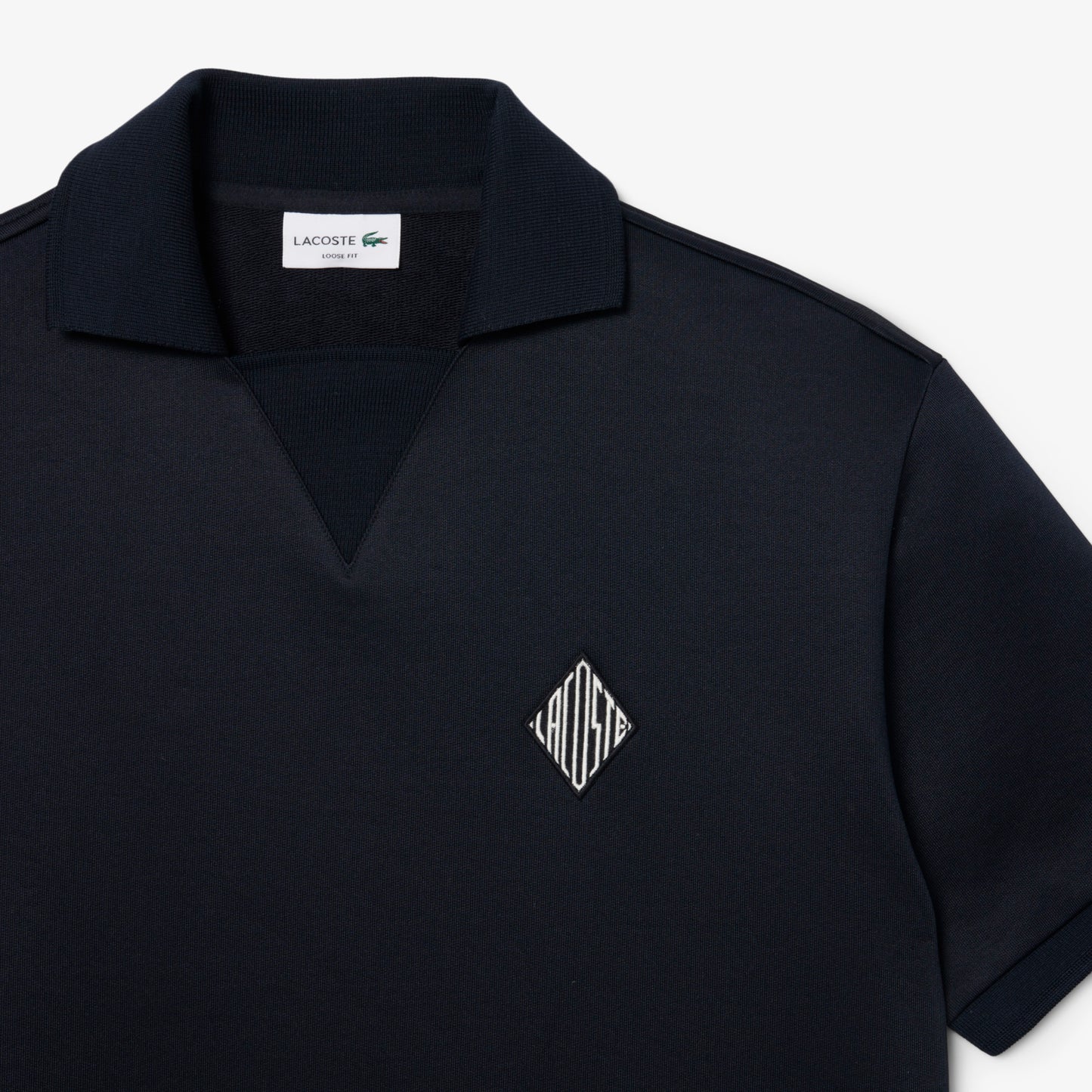 Polo De Felpa De Corte Holgado Con Insignia En Contraste