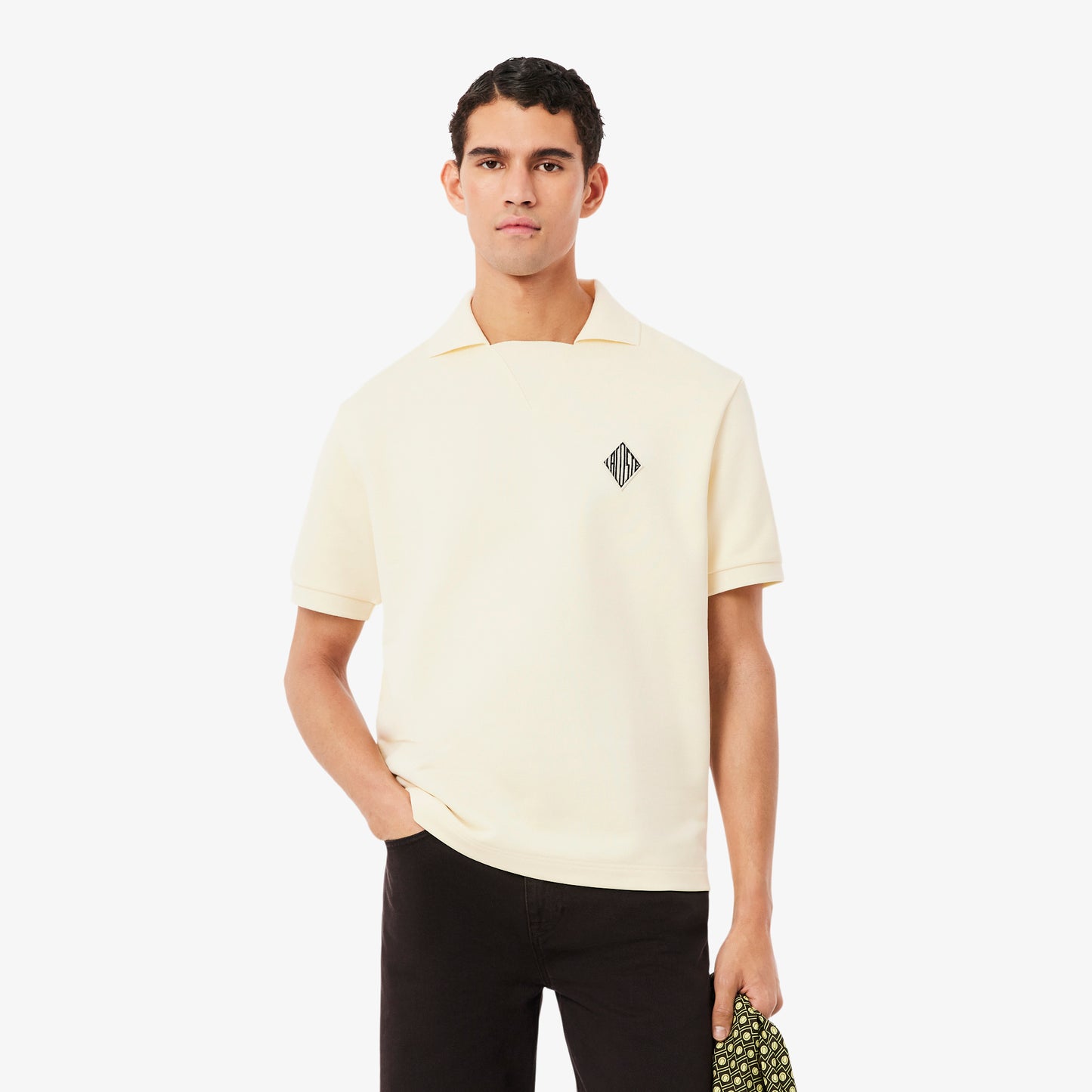 Polo De Felpa De Corte Holgado Con Insignia En Contraste