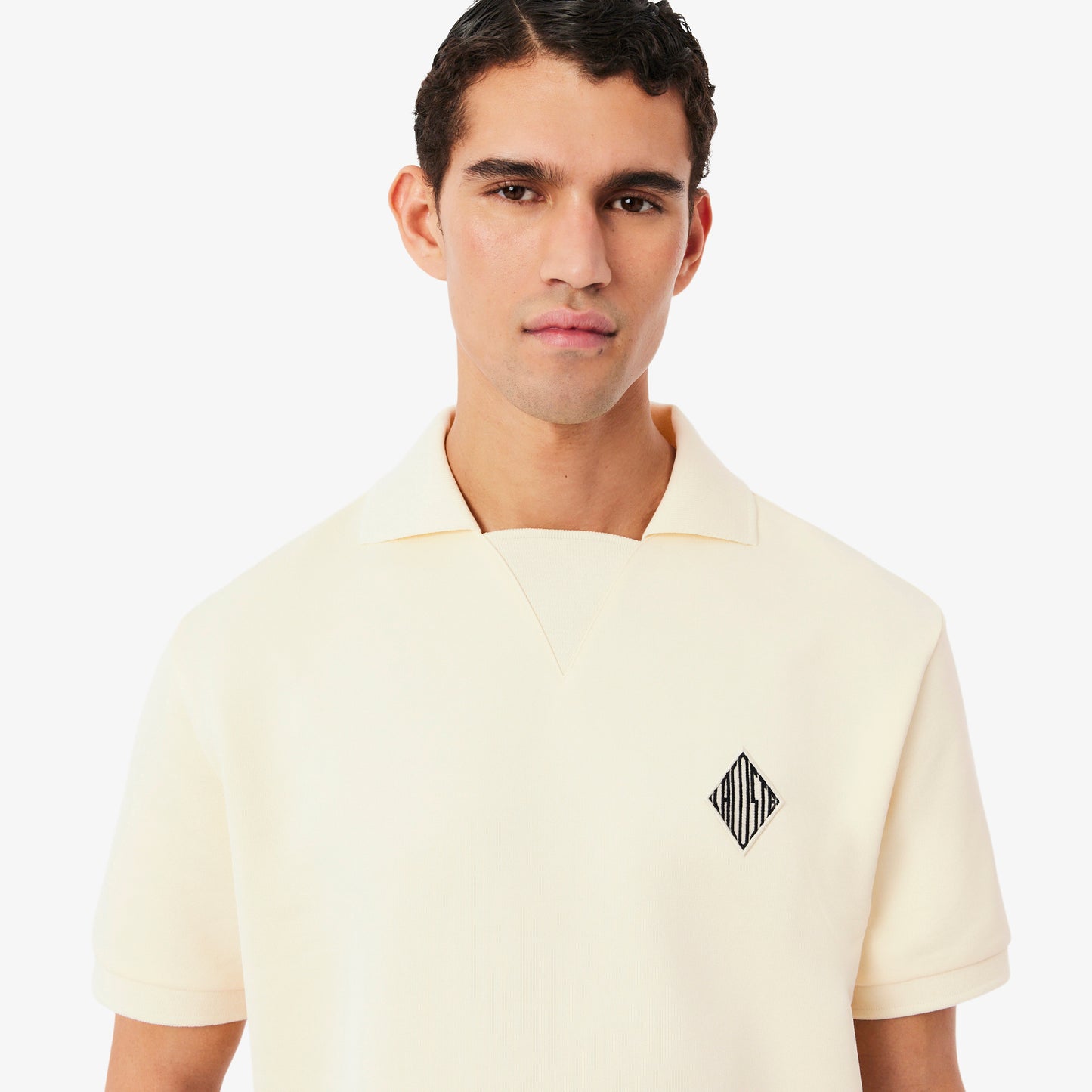Polo De Felpa De Corte Holgado Con Insignia En Contraste