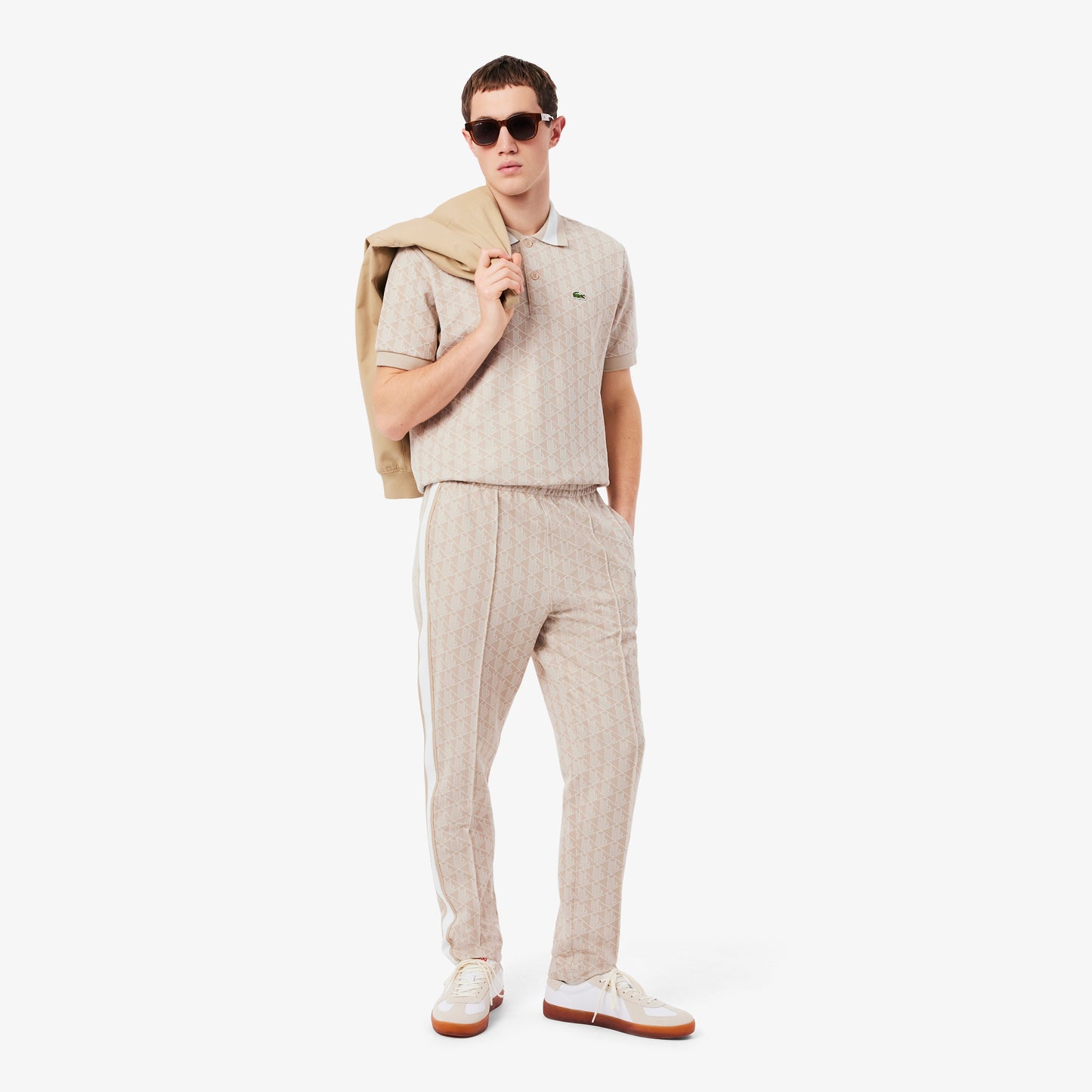 Polo Con Monograma En Jacquard Fit Clásico