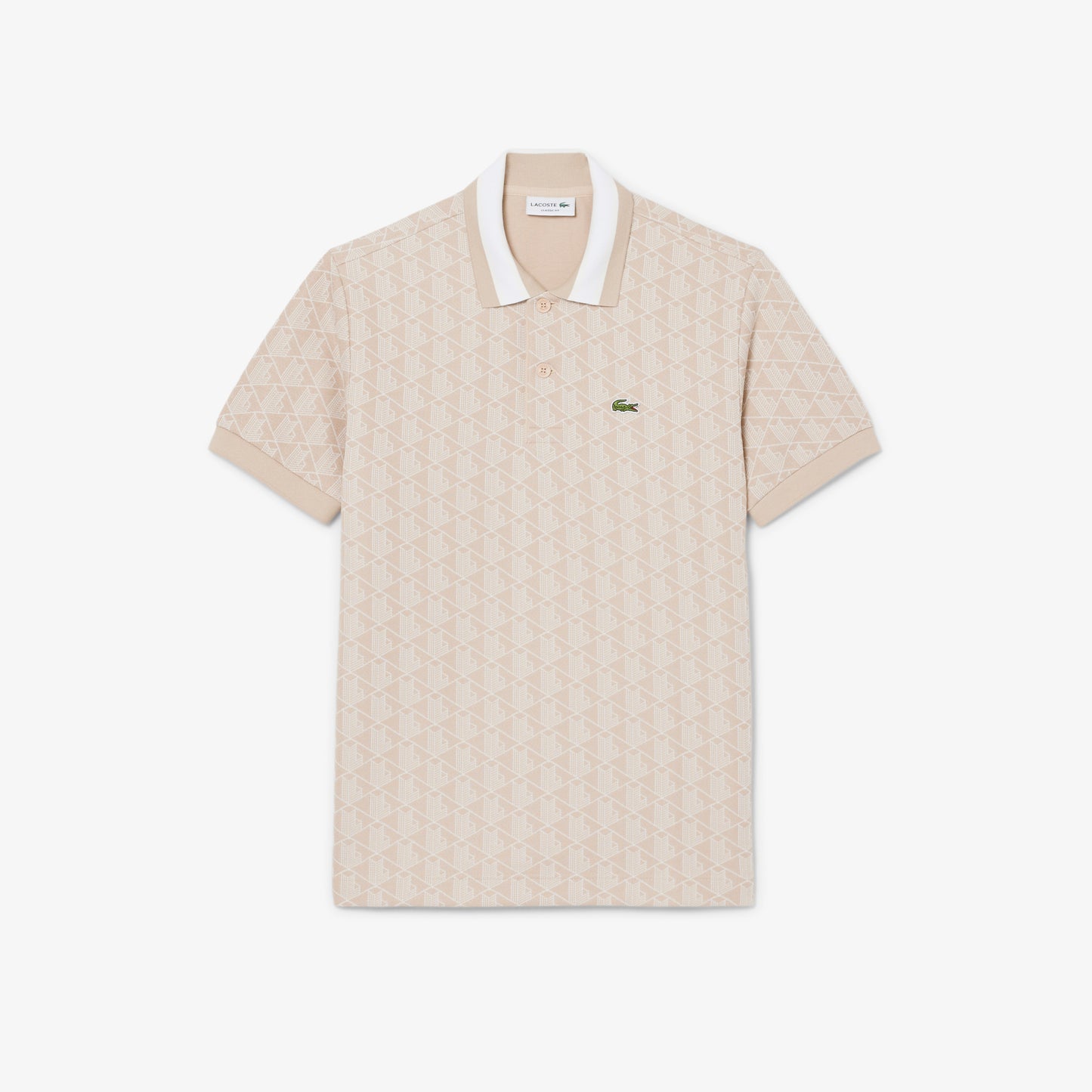 Polo Con Monograma En Jacquard Fit Clásico