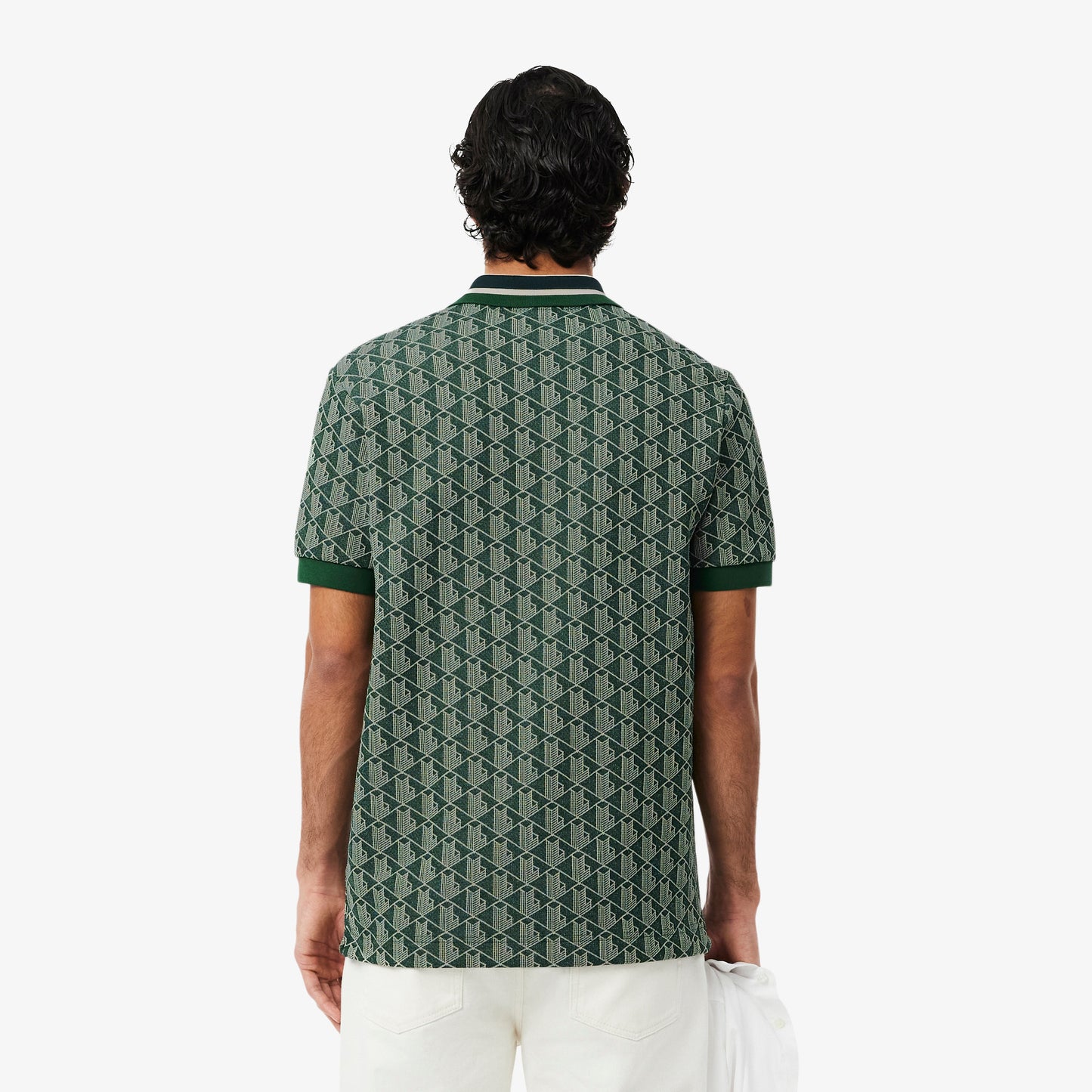 Polo Con Monograma En Jacquard Fit Clásico