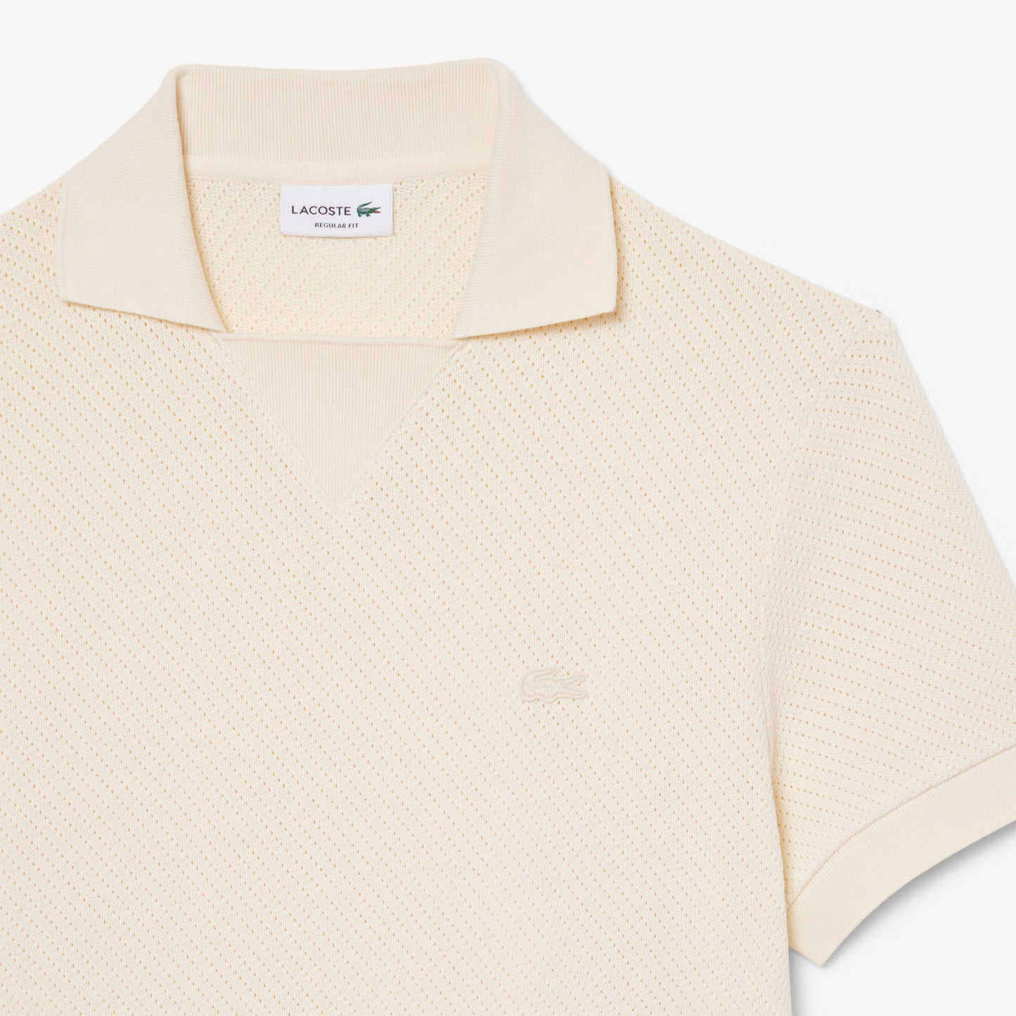 Polo En Algodón Con Encaje De Corte Regular