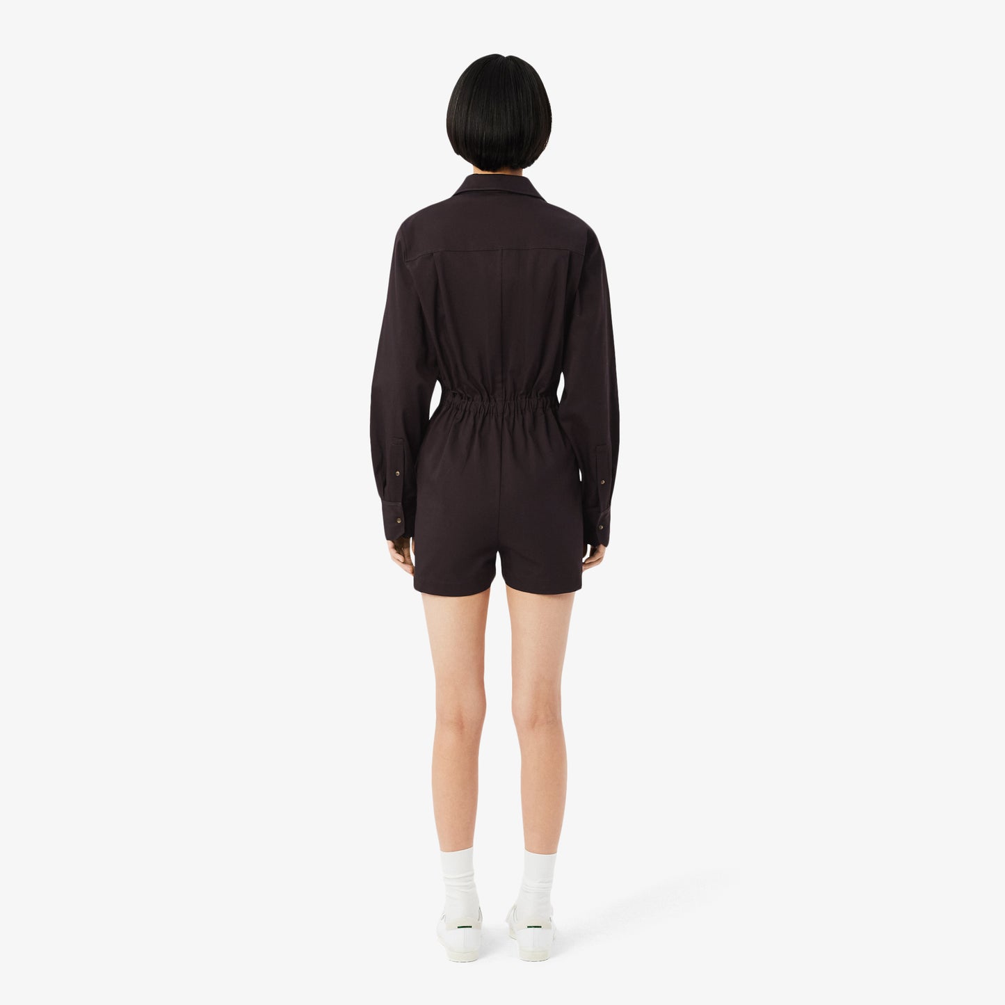 Mono Con Cuello Polo De Tela De Gabardina Elástica