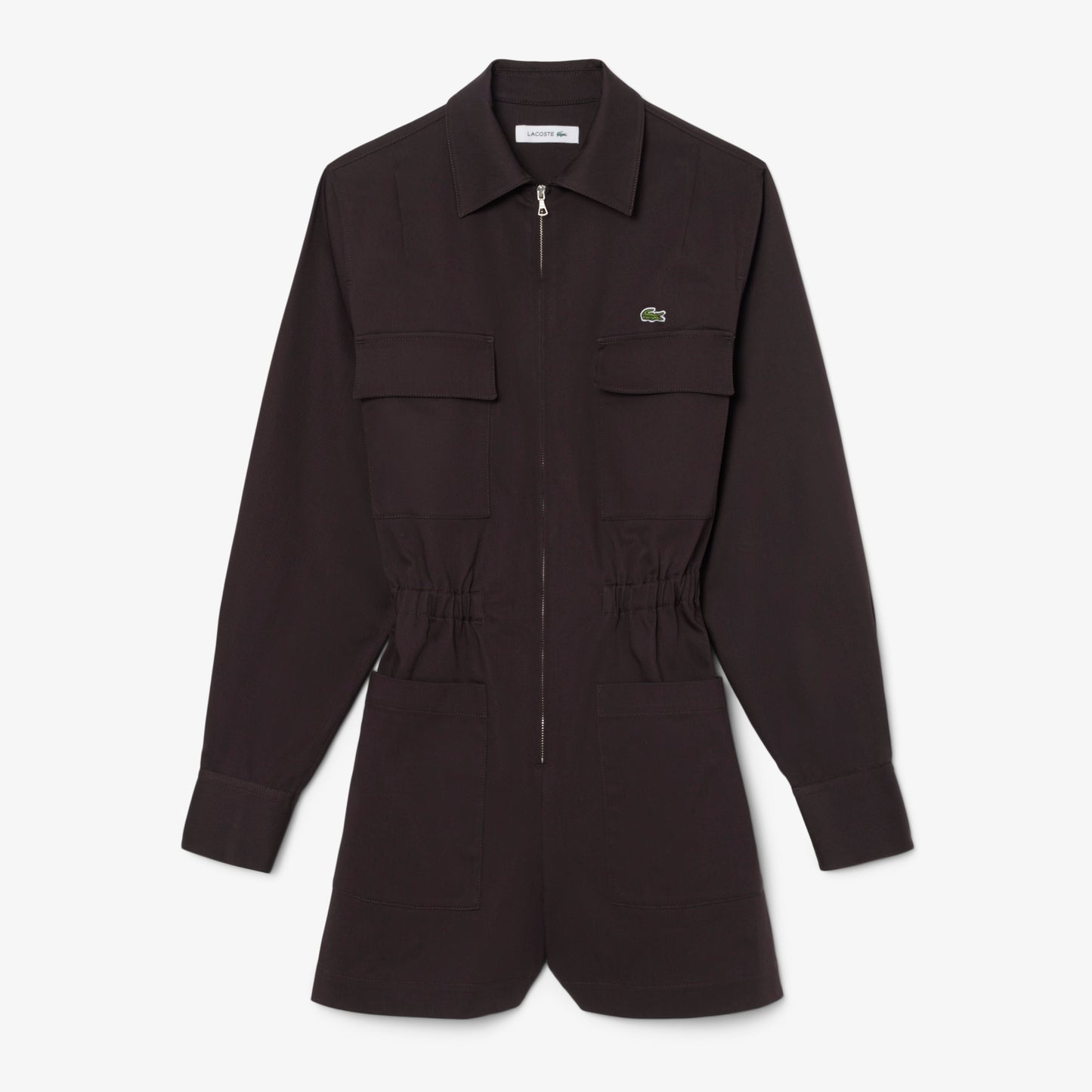 Mono Con Cuello Polo De Tela De Gabardina Elástica