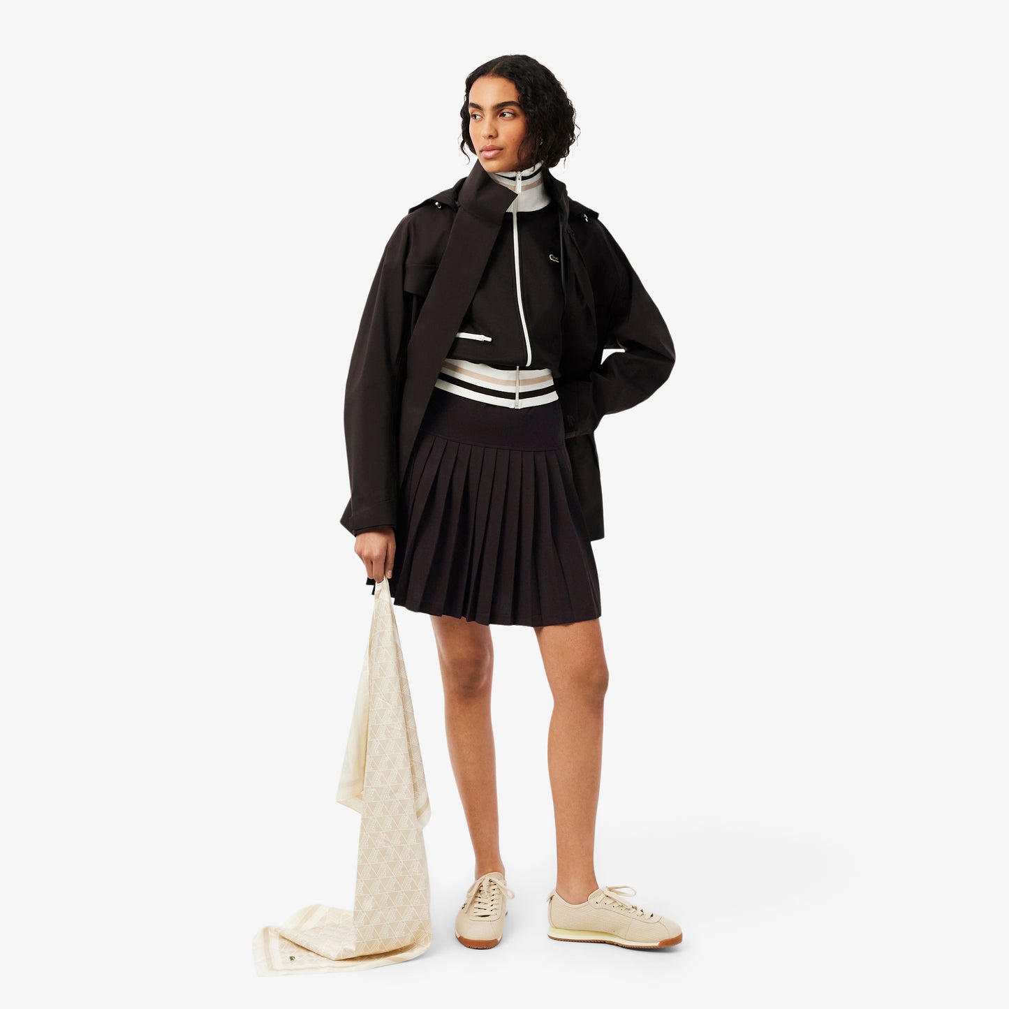 Vestido Polo Plisado De Piqué Elástico