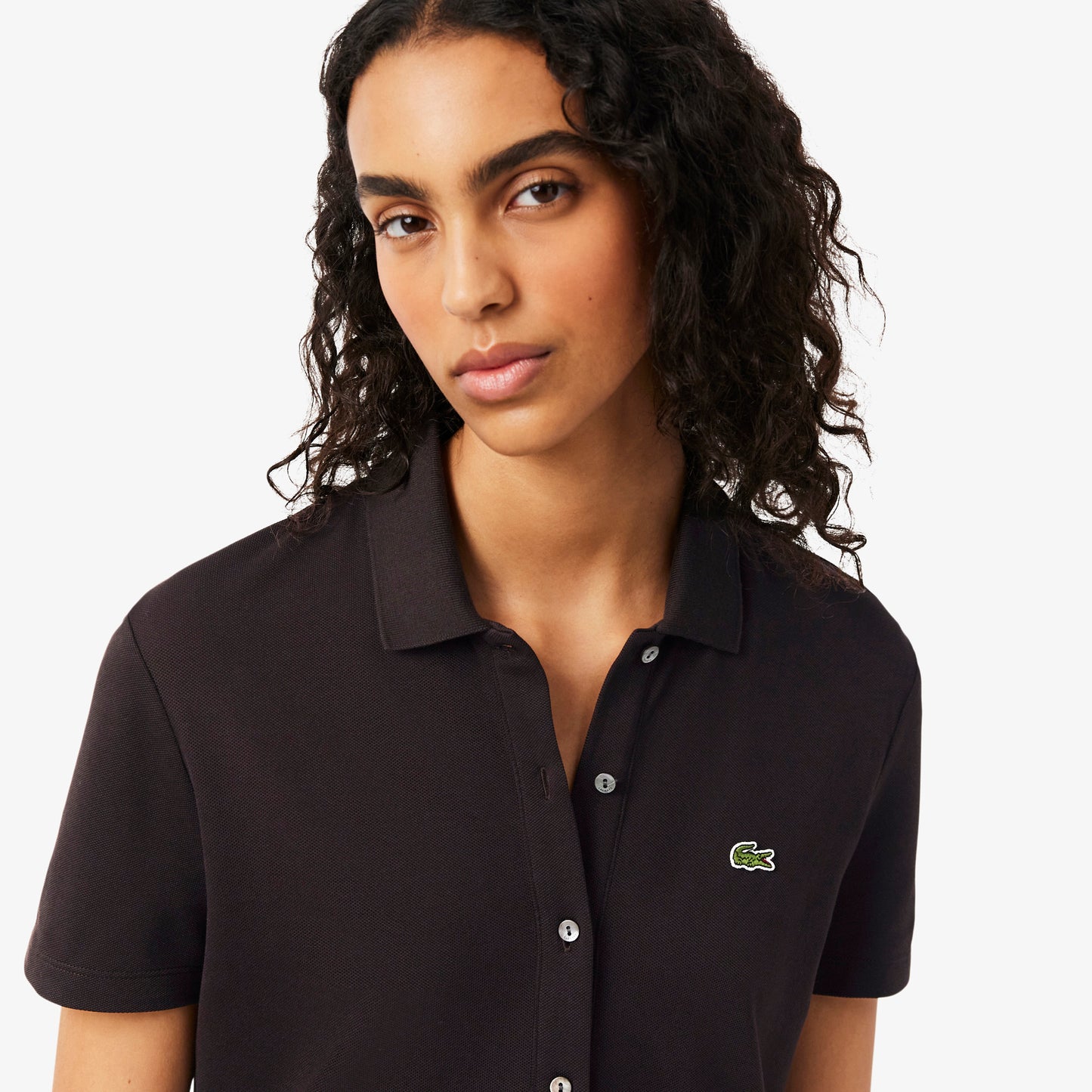 Vestido Polo Plisado De Piqué Elástico