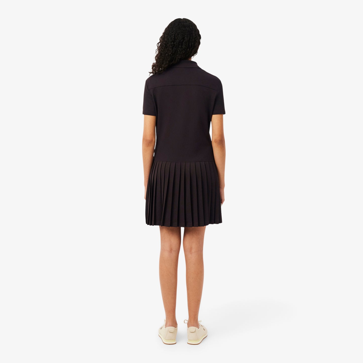 Vestido Polo Plisado De Piqué Elástico